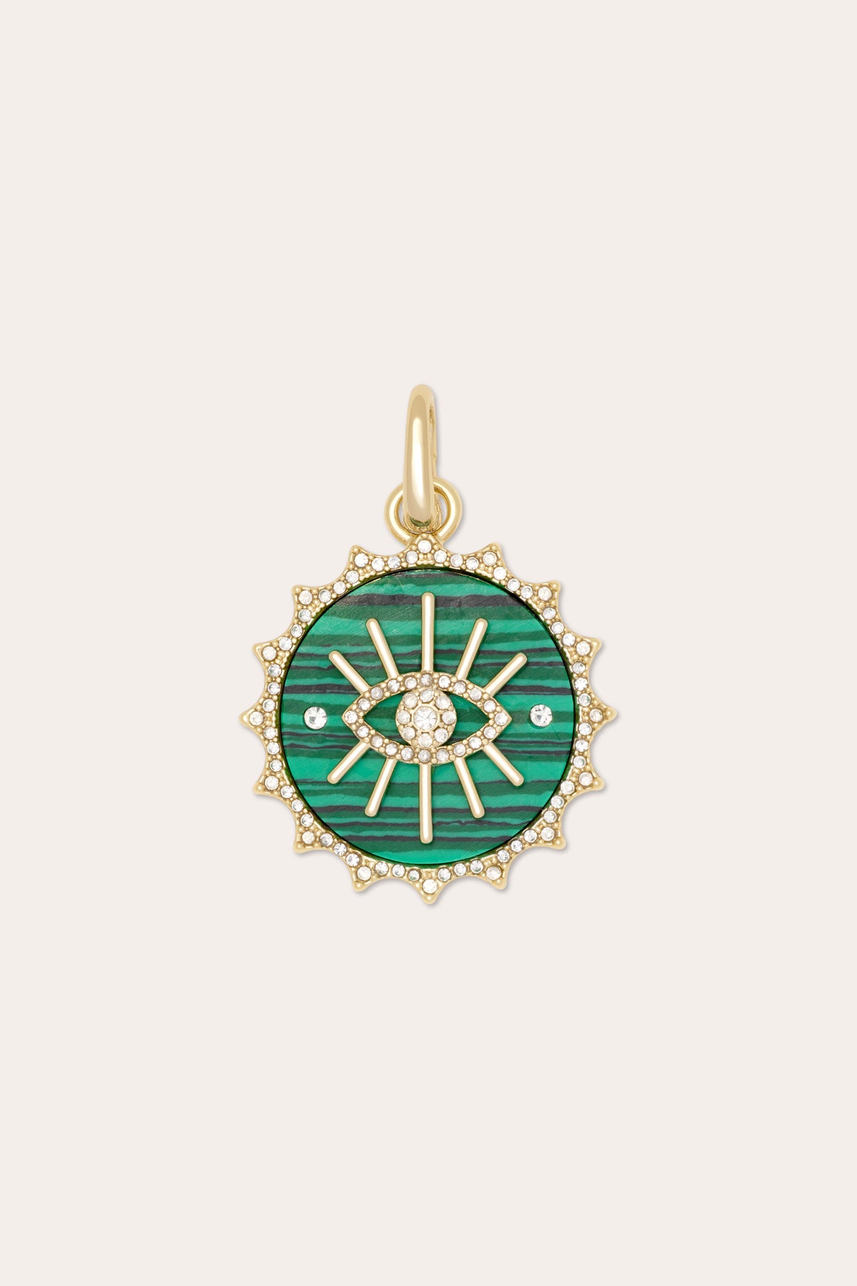 Evil Eye Malachite Charm view 1