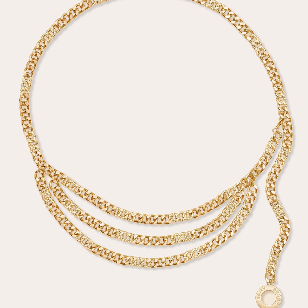 Drea Chain Belt in gold | Ramy Brook display picture 3
