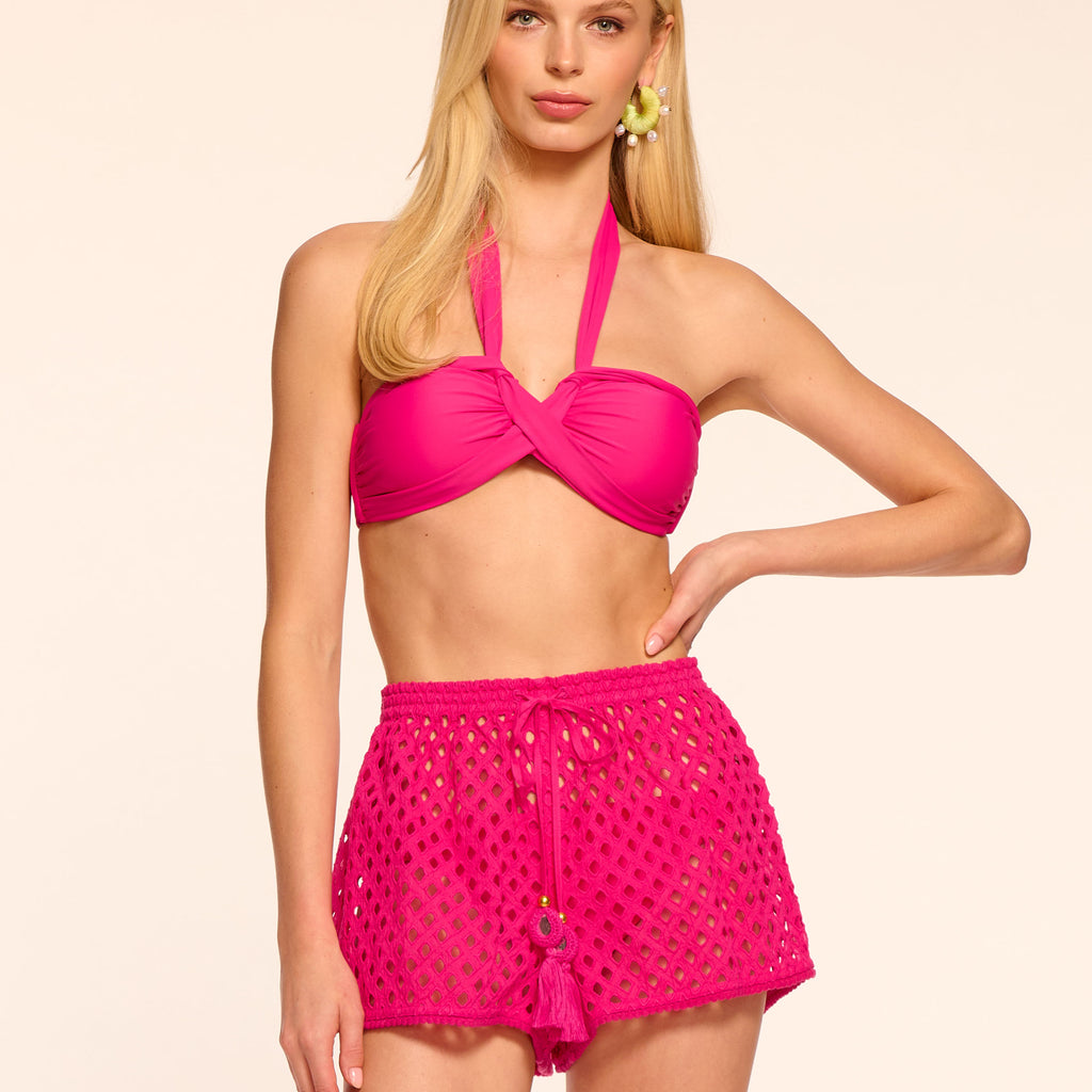 Melissa Cutout Eyelet Coverup Short