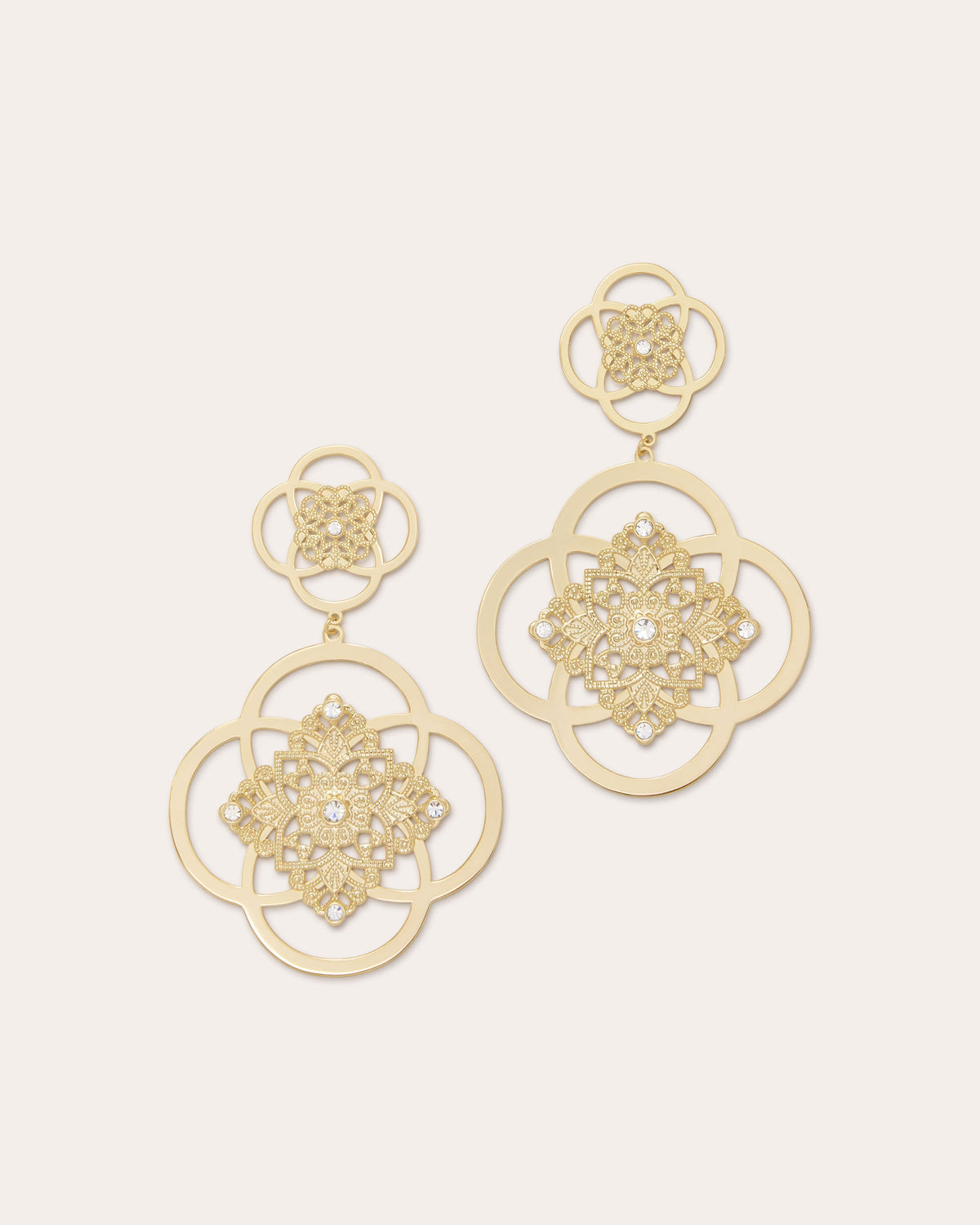 Anya Medallion Drop Earrings view 1