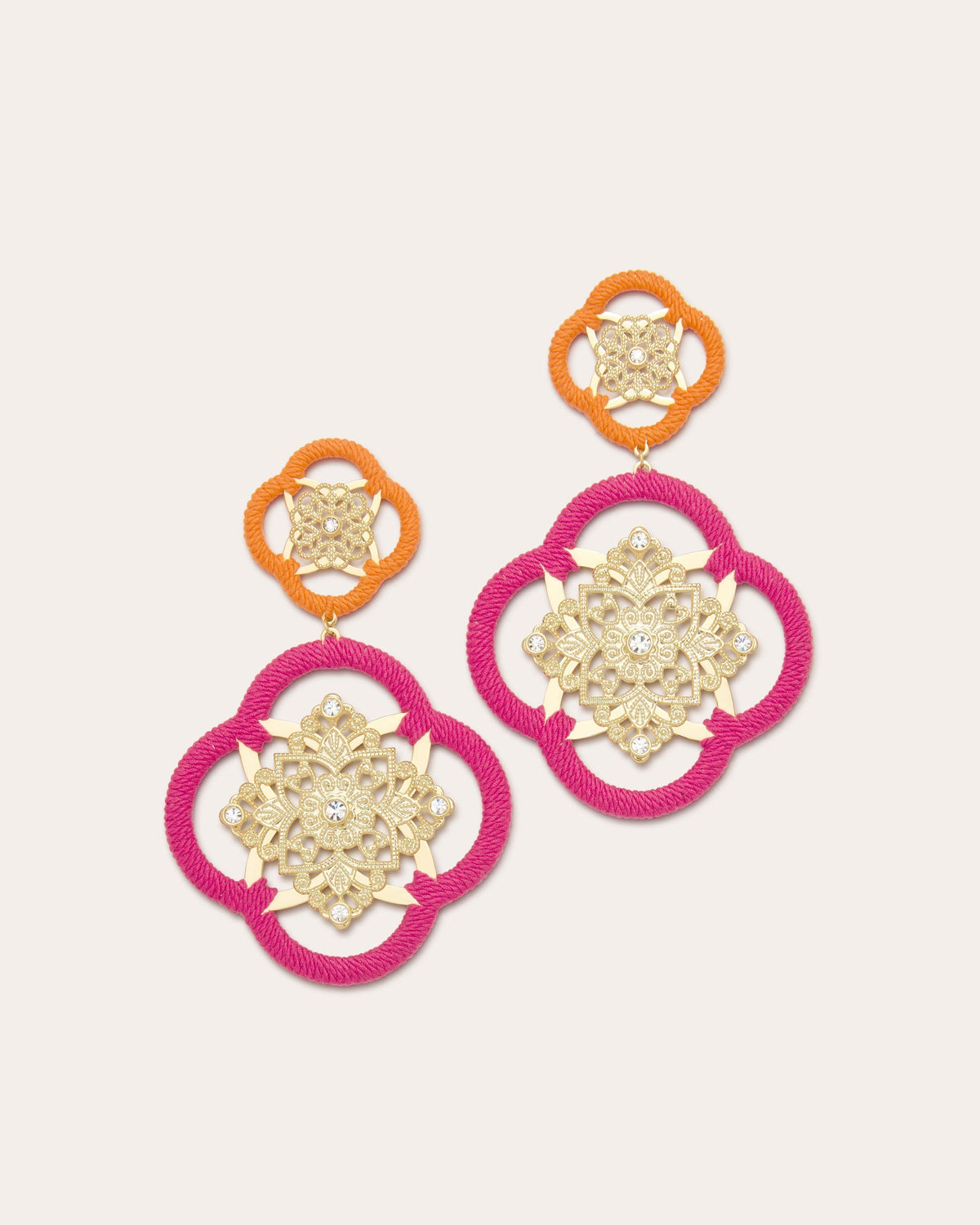 Anya Medallion Drop Earrings view 1