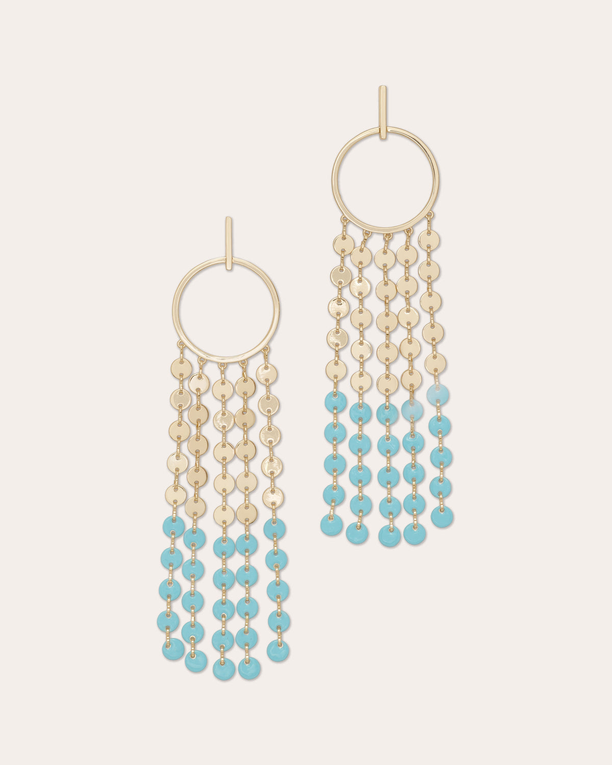 Miraya Enamel Chandelier Earrings view 1