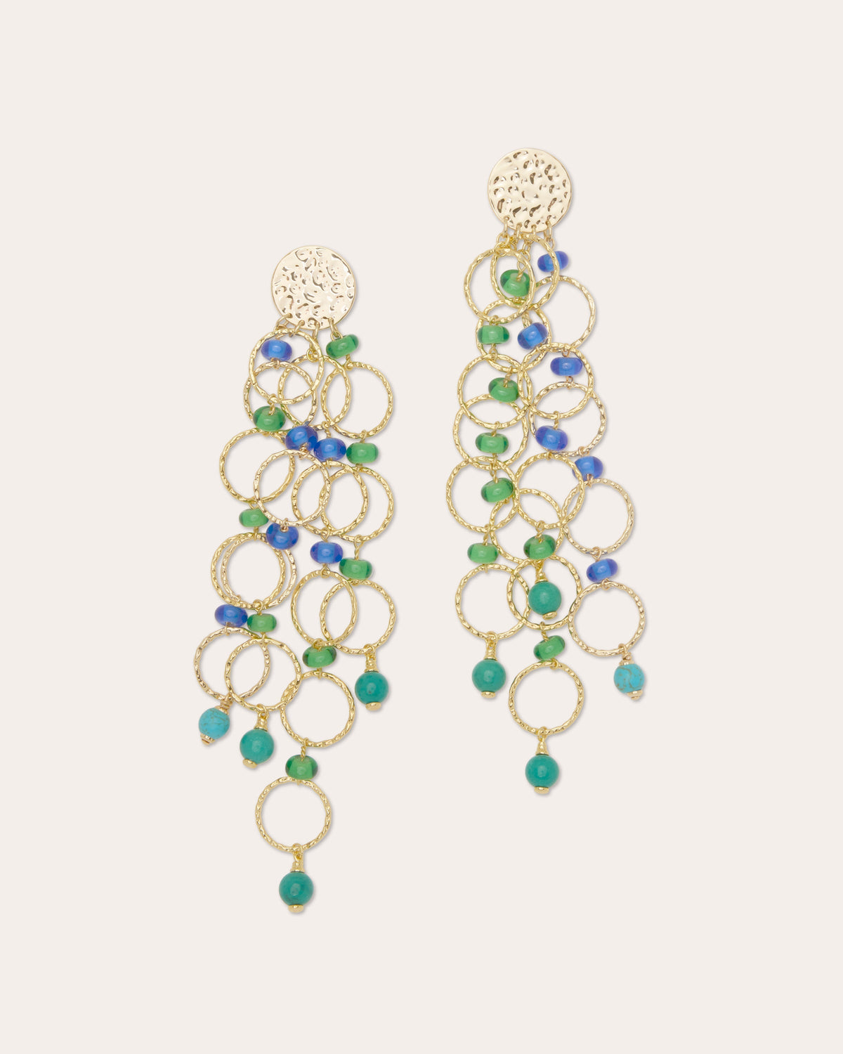 Lila Beaded Chandelier Earrings view 1
