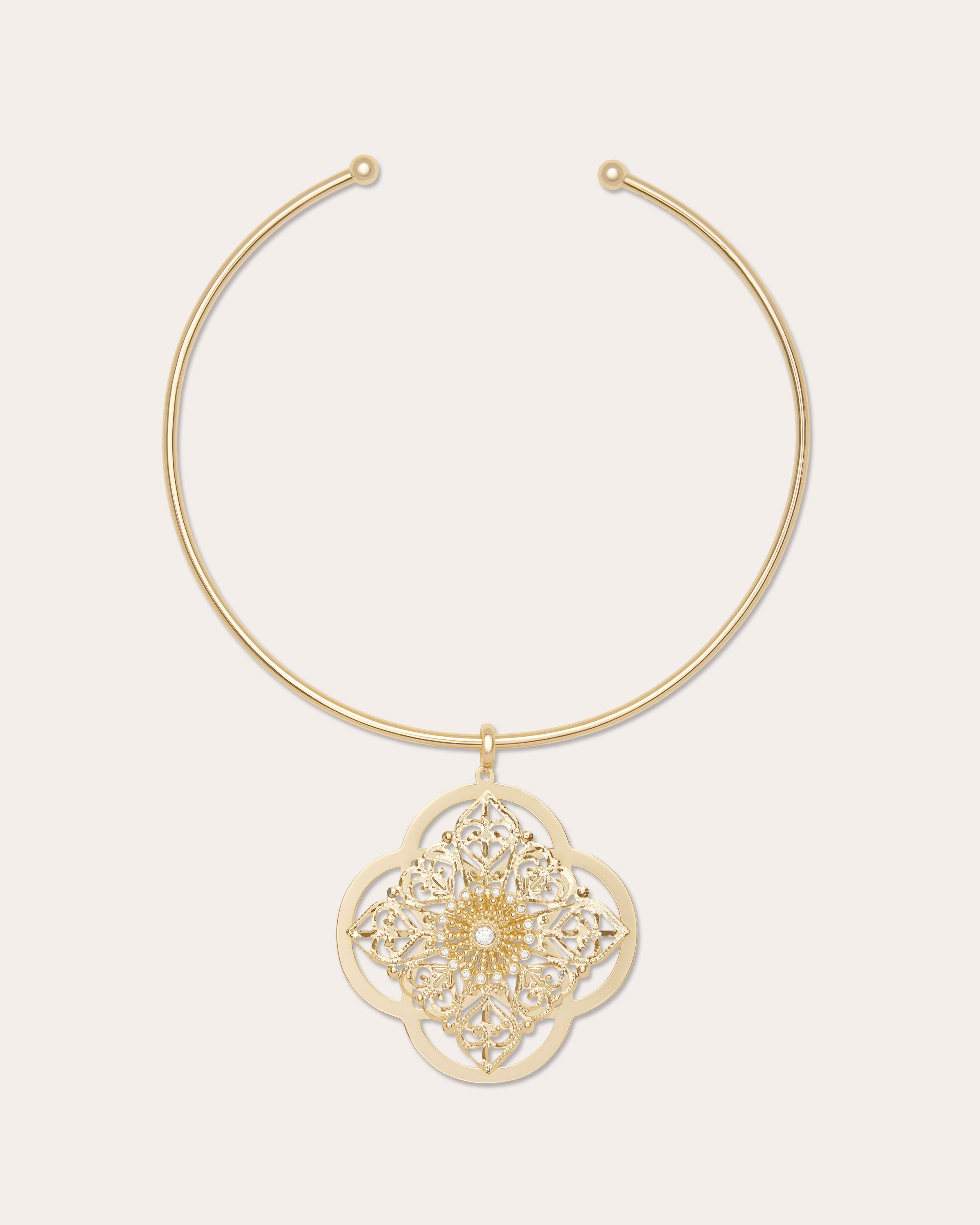 Laya Medallion Necklace in gold | Ramy Brook