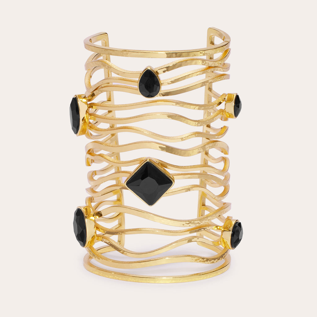 Alena Stone Cuff Bracelet in black | Ramy Brook