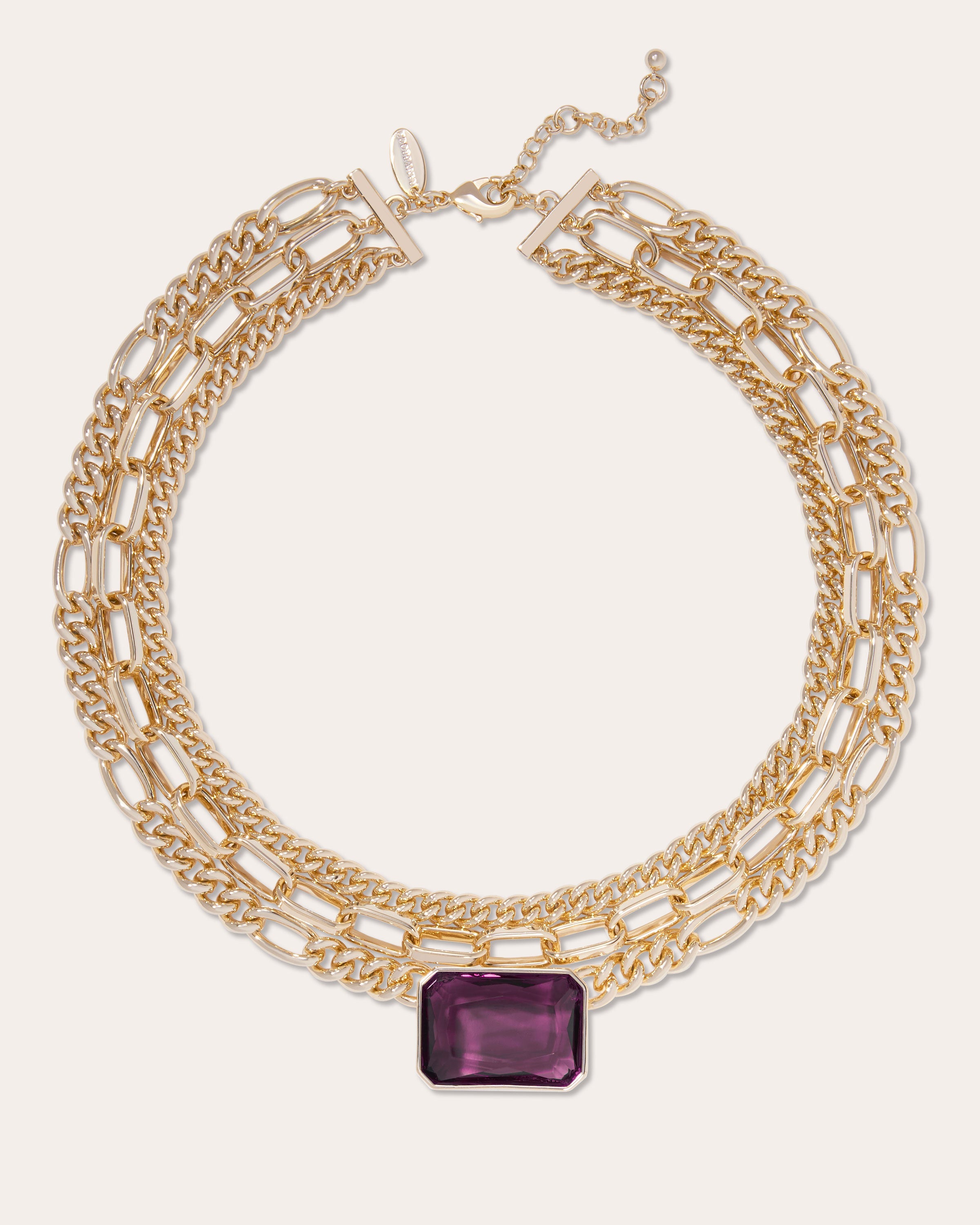 Karissa Layered Choker Necklace in blackberry smoke | Ramy Brook