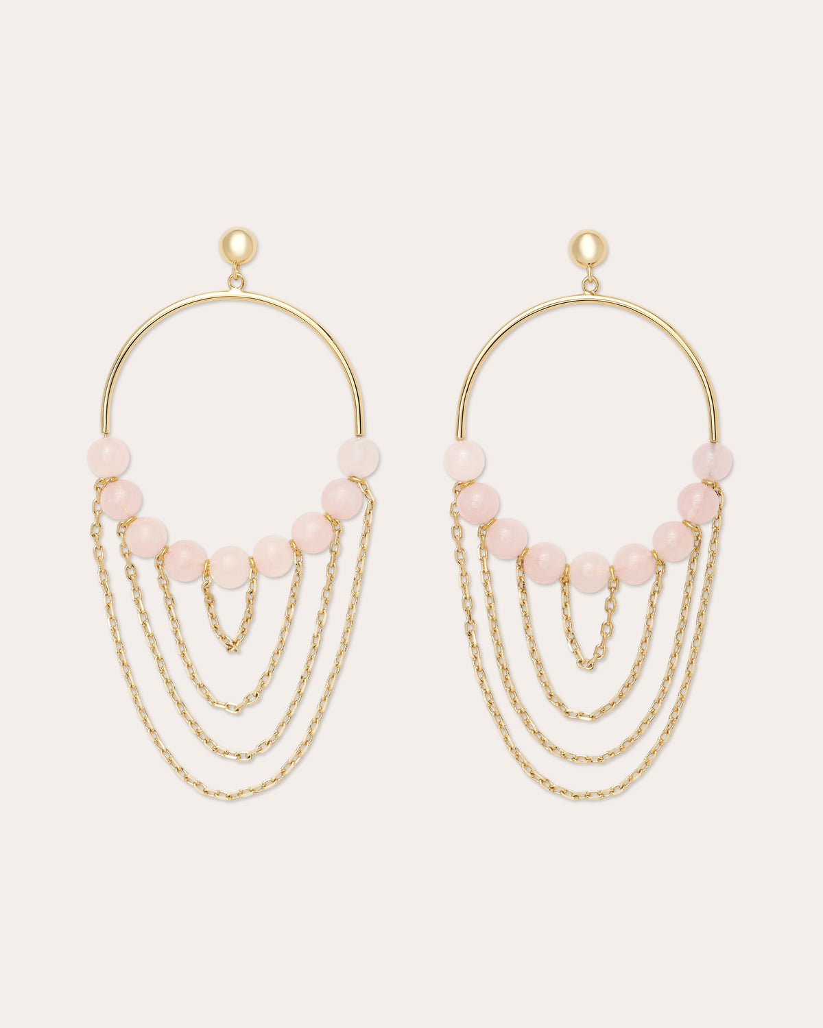 Silvia Gemstone Layered Earrings view 1
