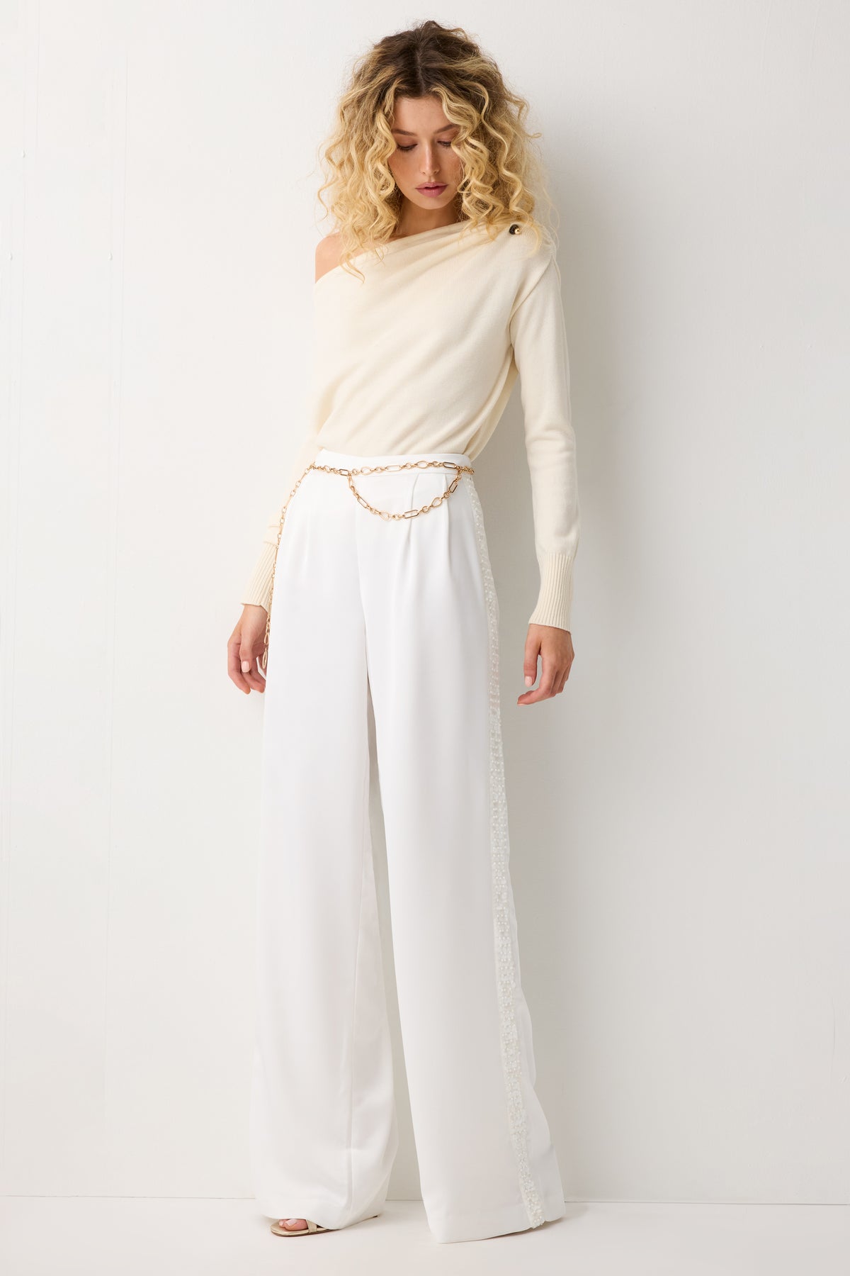 Arista Sequin Embellished Wide Leg Pant view 1