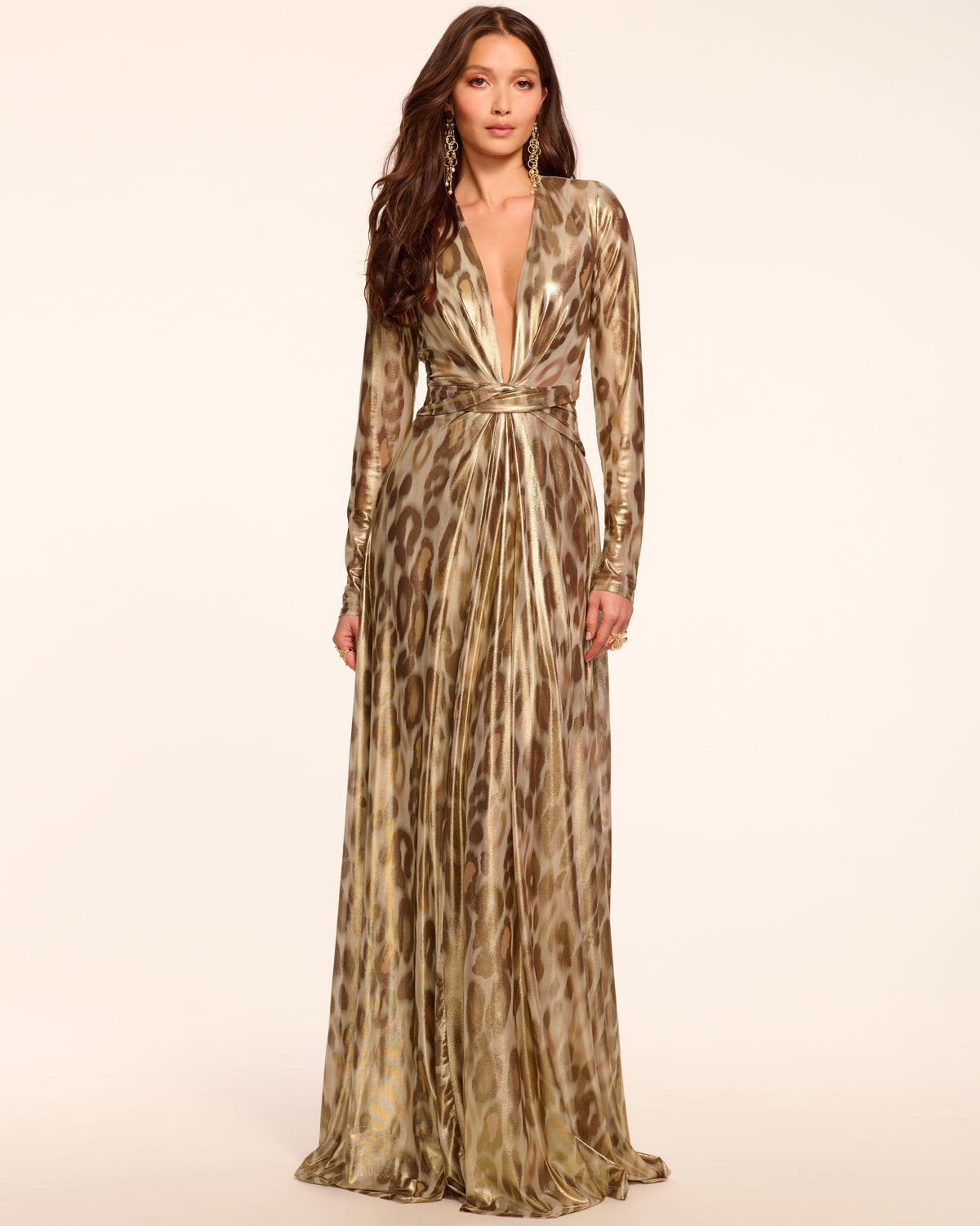 Martini Printed Plunging Gown view 1