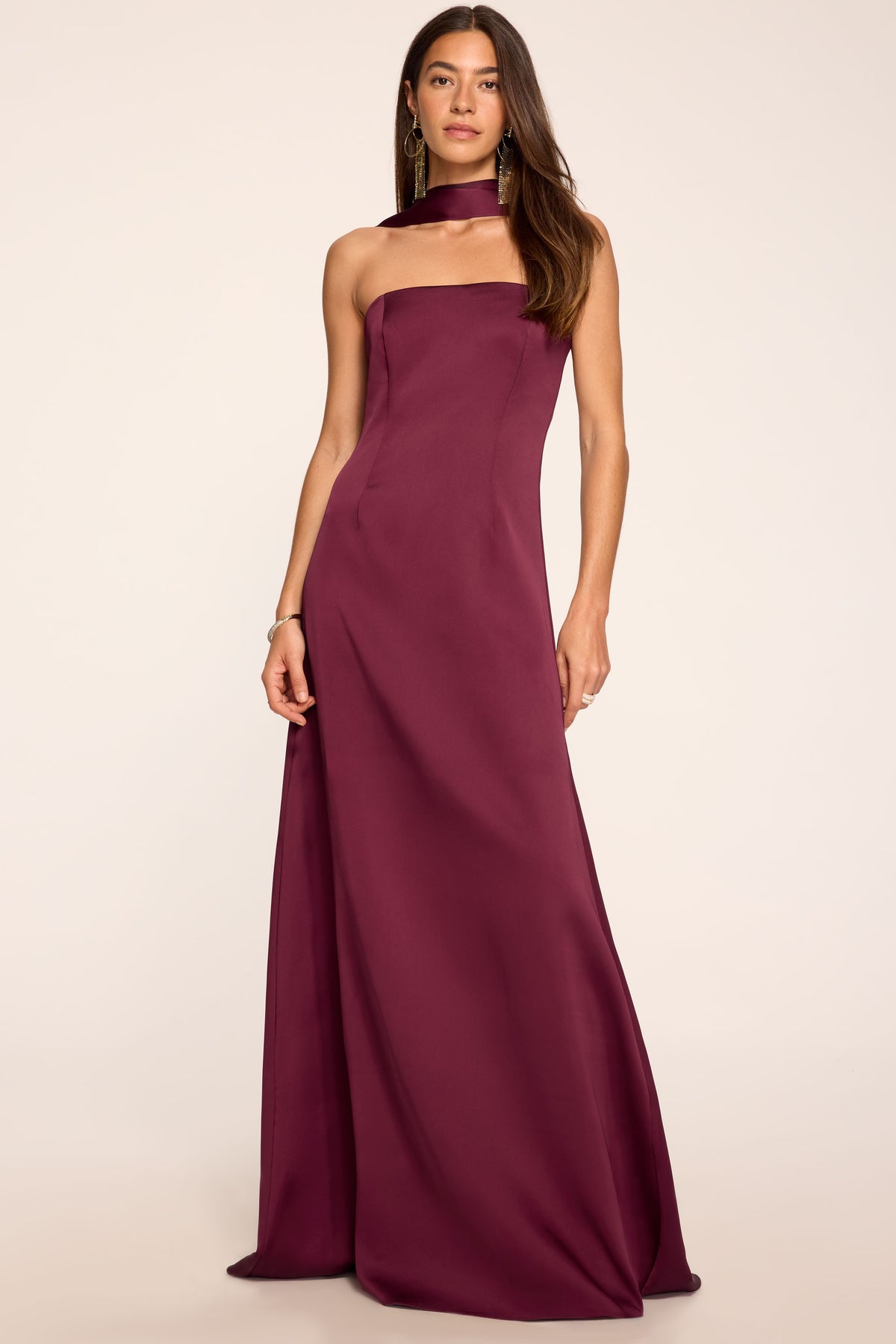 Karma Scarf Strapless Gown view 1