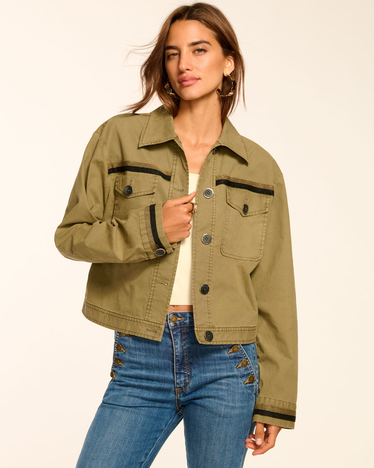Nikola Canvas Button Down Jacket view 1