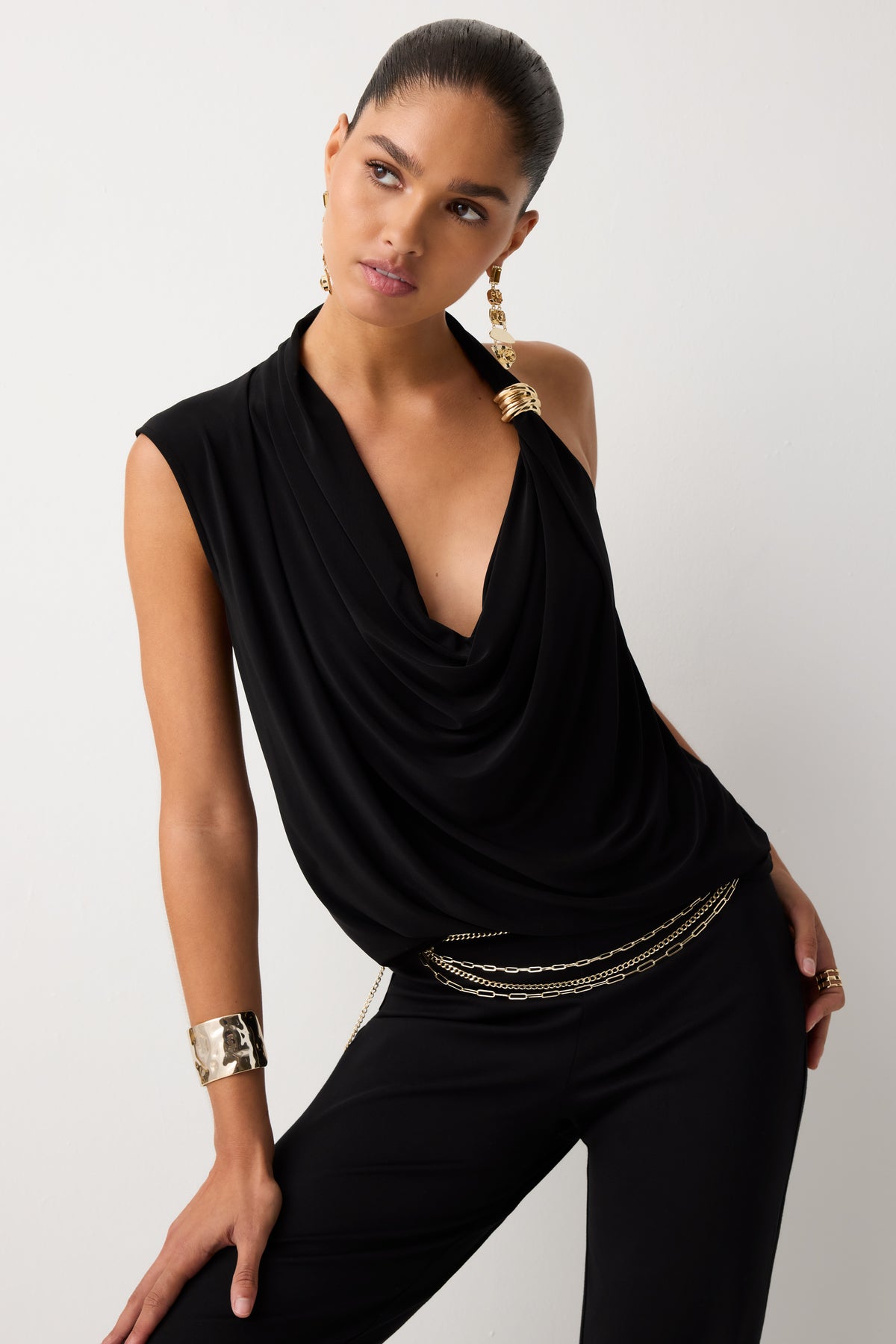 Aleah Embellished Jersey Top view 1