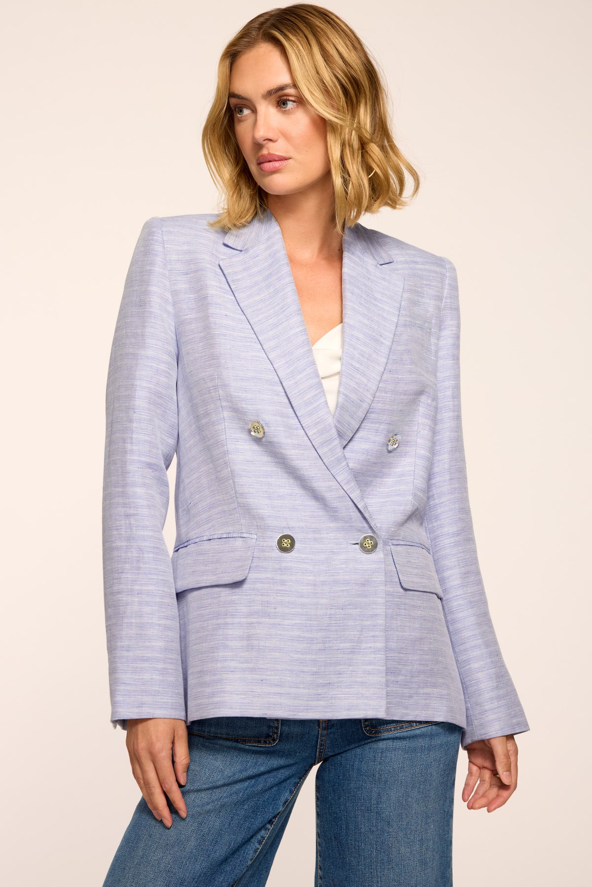 Callie Textured Linen Blazer view 1