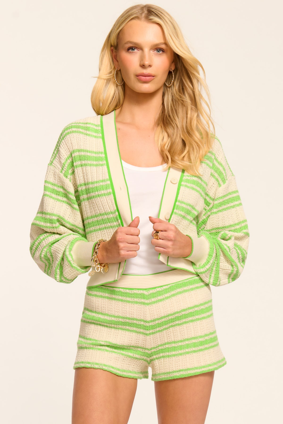 Olympia Striped Knit Mini Short view 1
