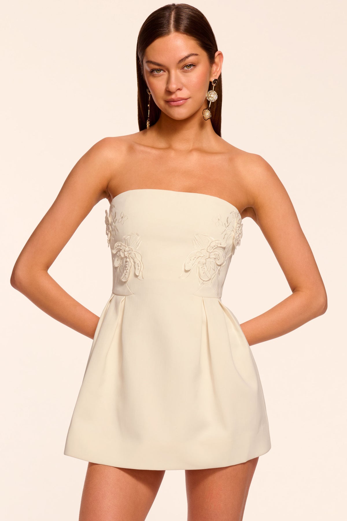 Lily Embellished Strapless Mini Dress view 1