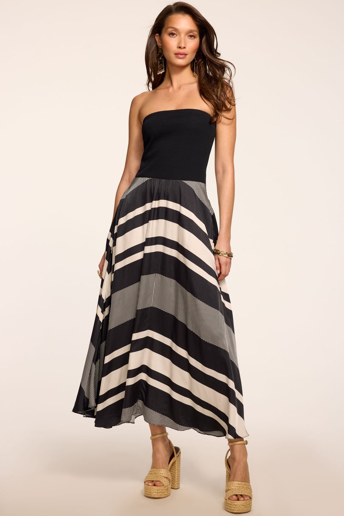 Oakley Printed Combo Knit Midi Dress view 1