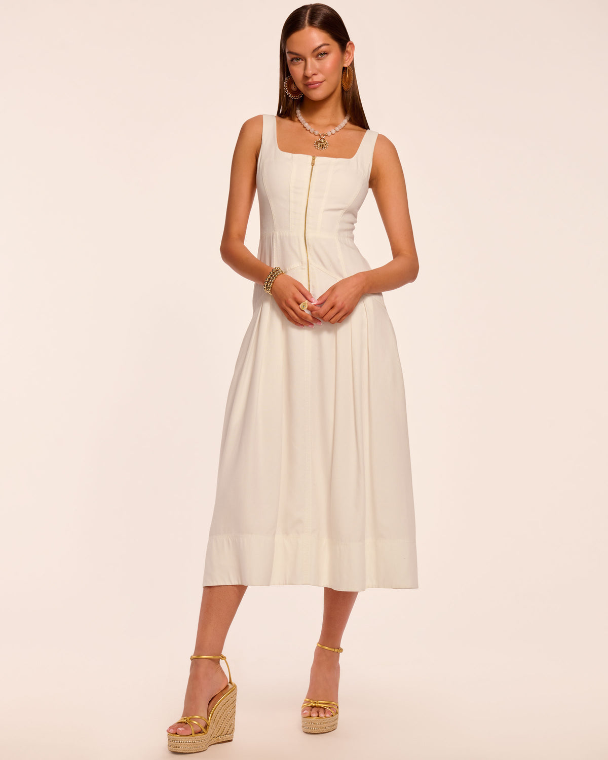 Moira Zip Front Midi Dress view 1