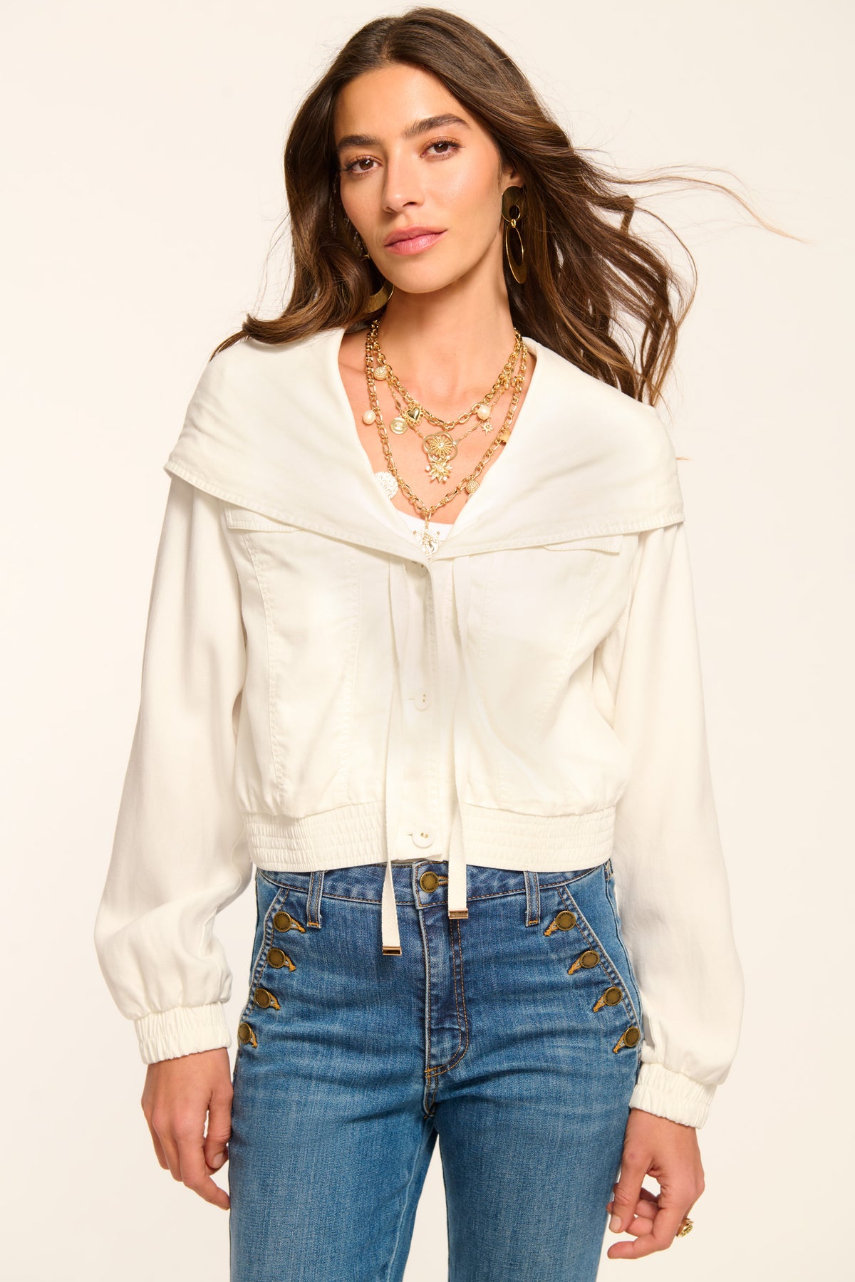 Juliana Cropped Hoodie Jacket view 1
