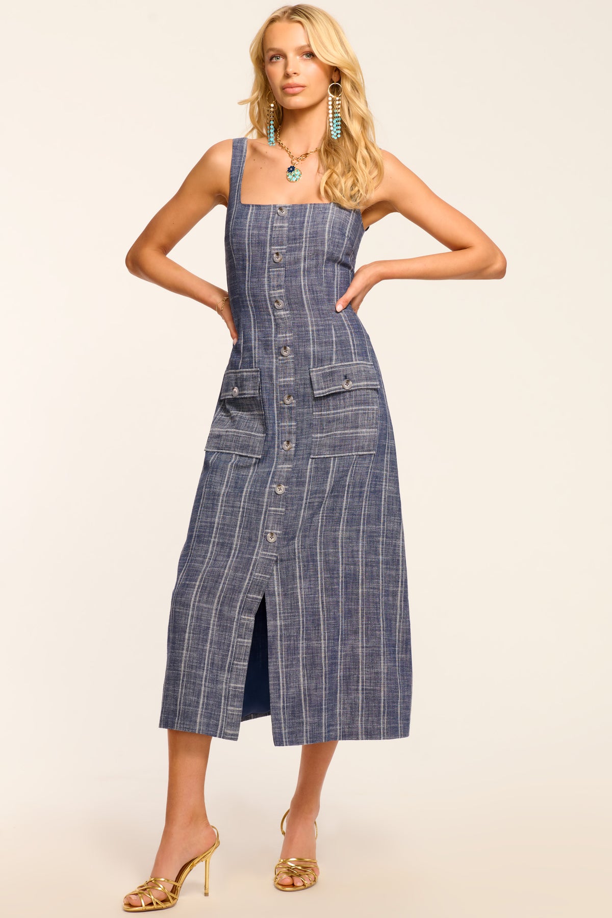 Noemi Button Down Midi Dress view 1