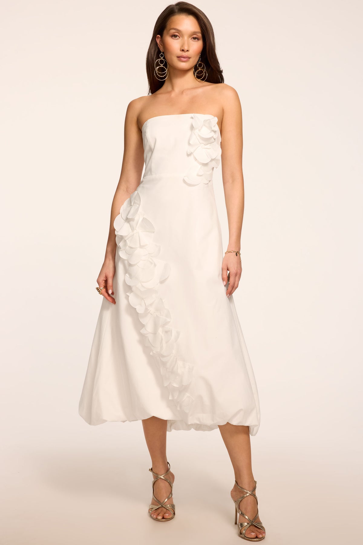 Zaria Embellished Strapless Midi Dress view 1
