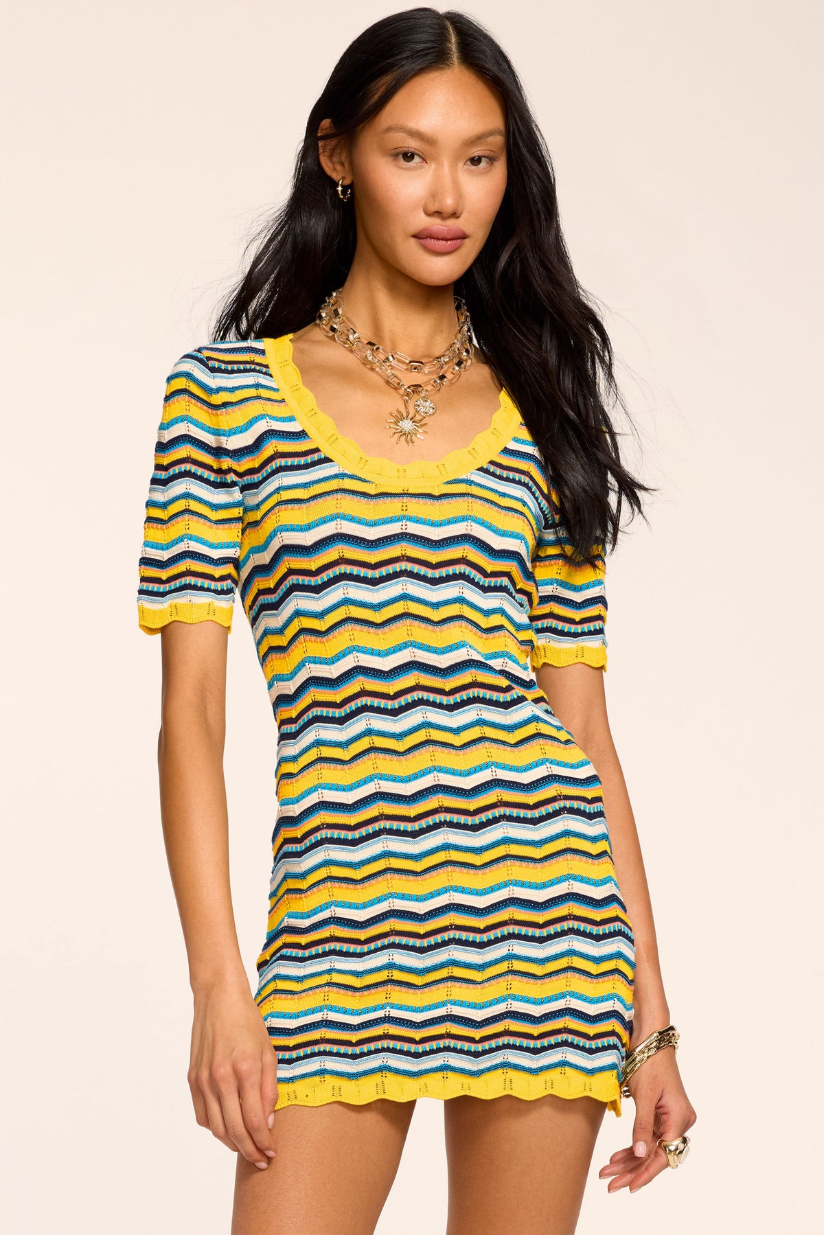 Caitlin Printed Knit Mini Dress view 1