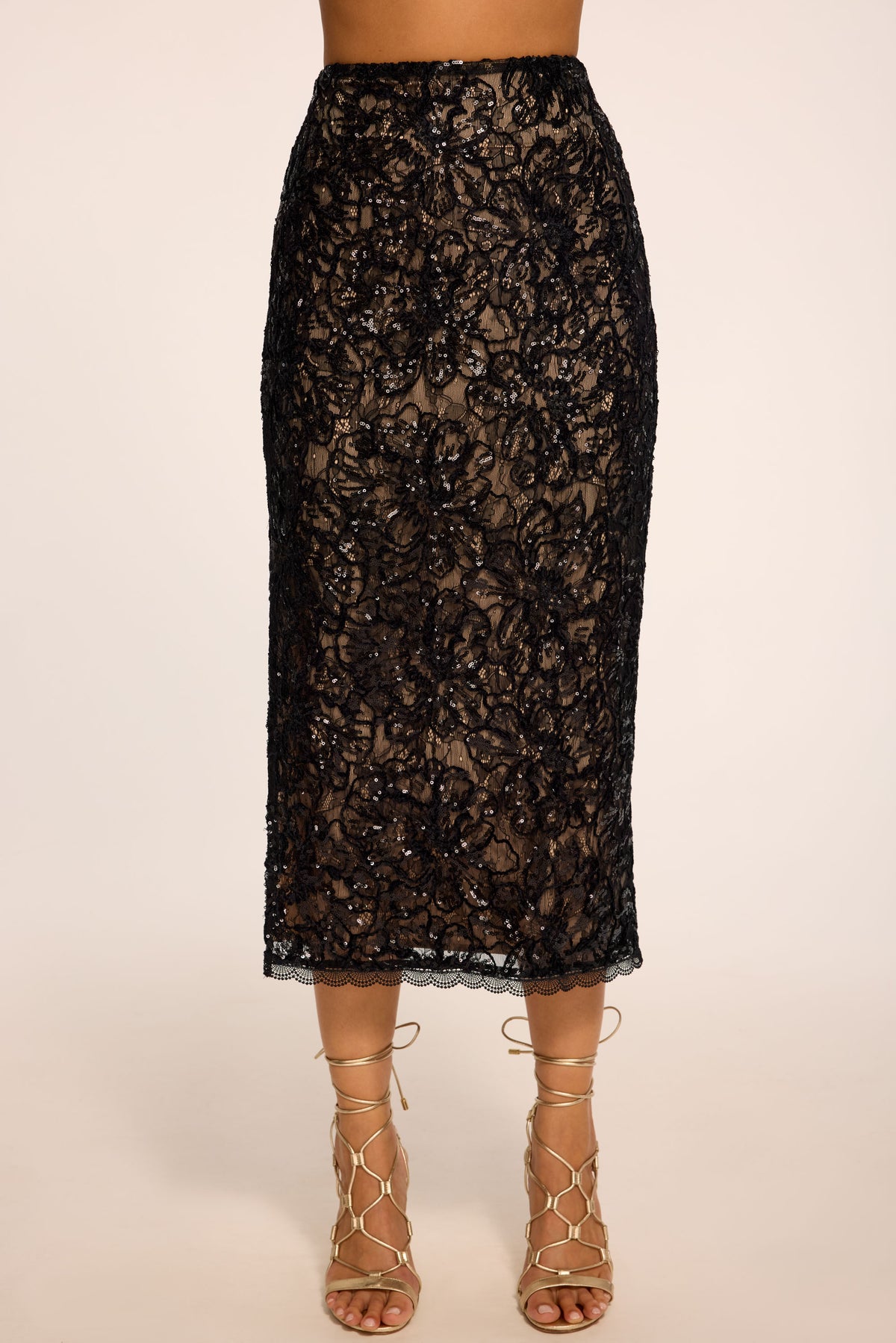 Gabrielle Embellished Midi Skirt view 1