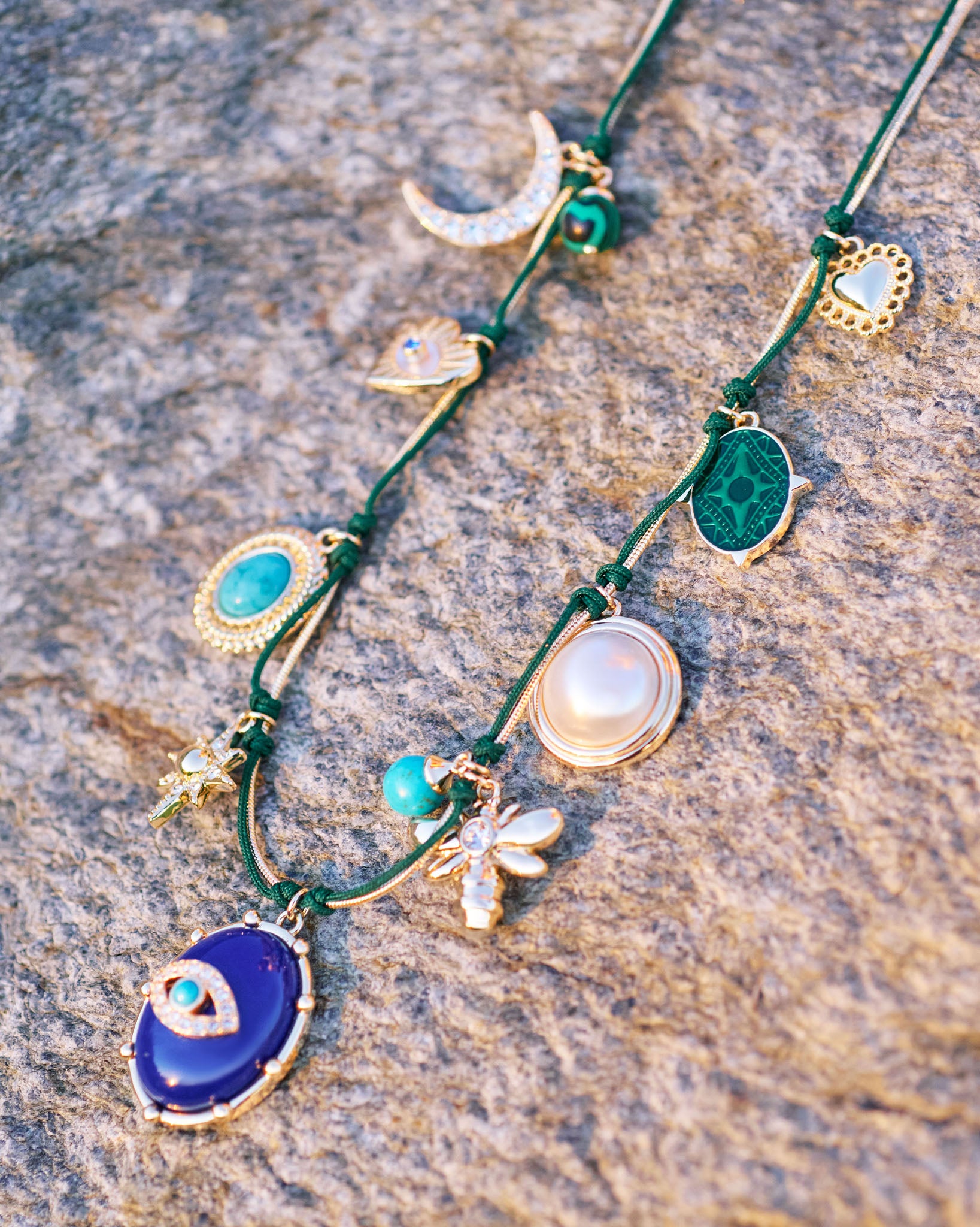 Sienna Charm Necklace in blue | Ramy Brook