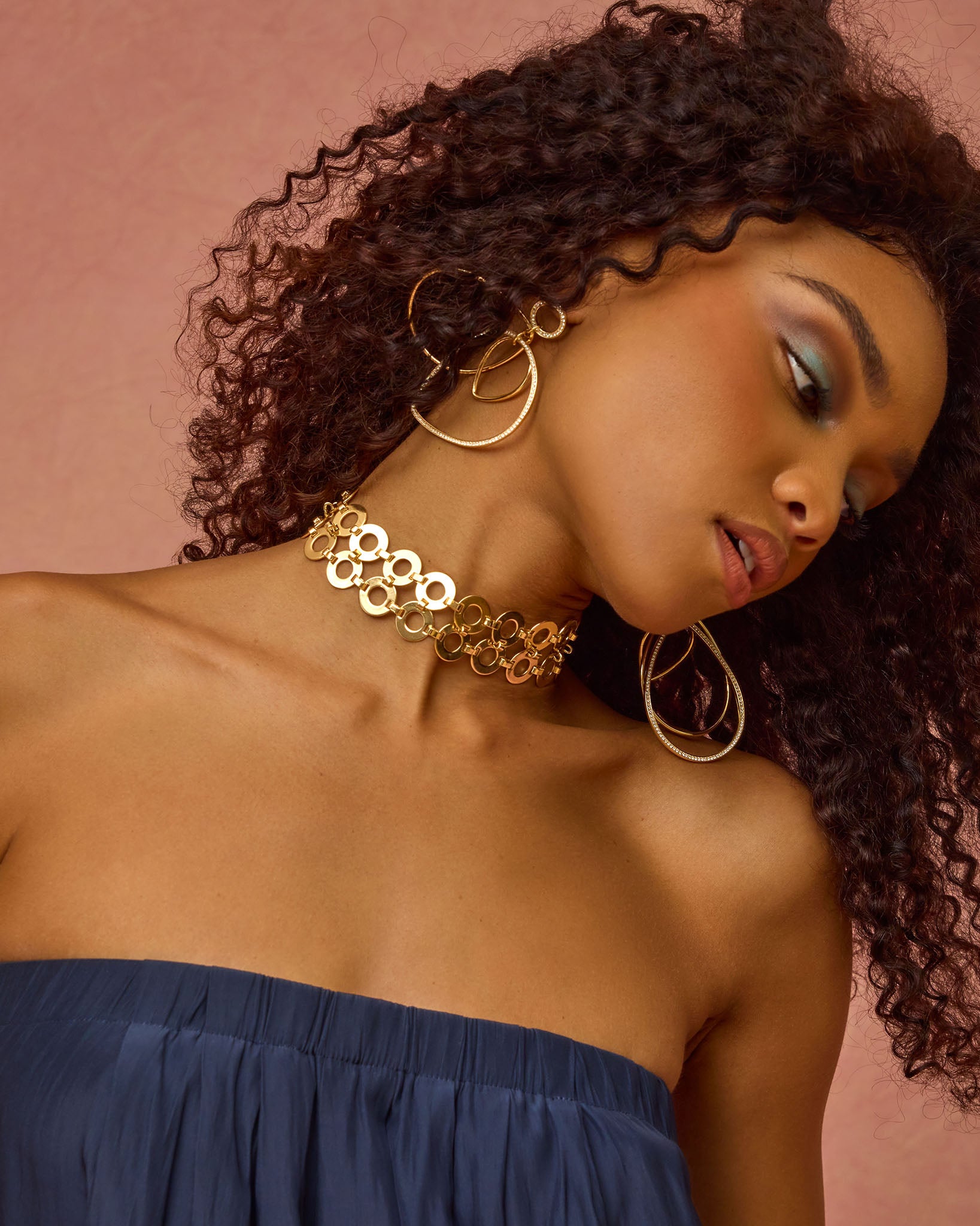 正規品 andmary Claire choker tops Helen Link Choker Necklace in gold | Ramy Brook