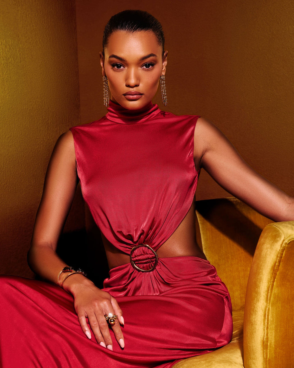 Ramy Brook Charles Jersey Cut Out Open Back Maxi Dress in Scarlet Red - XL Ramy Brook Charles Jersey Cut Out Open Back Maxi Dress in Scarlet Red - XL