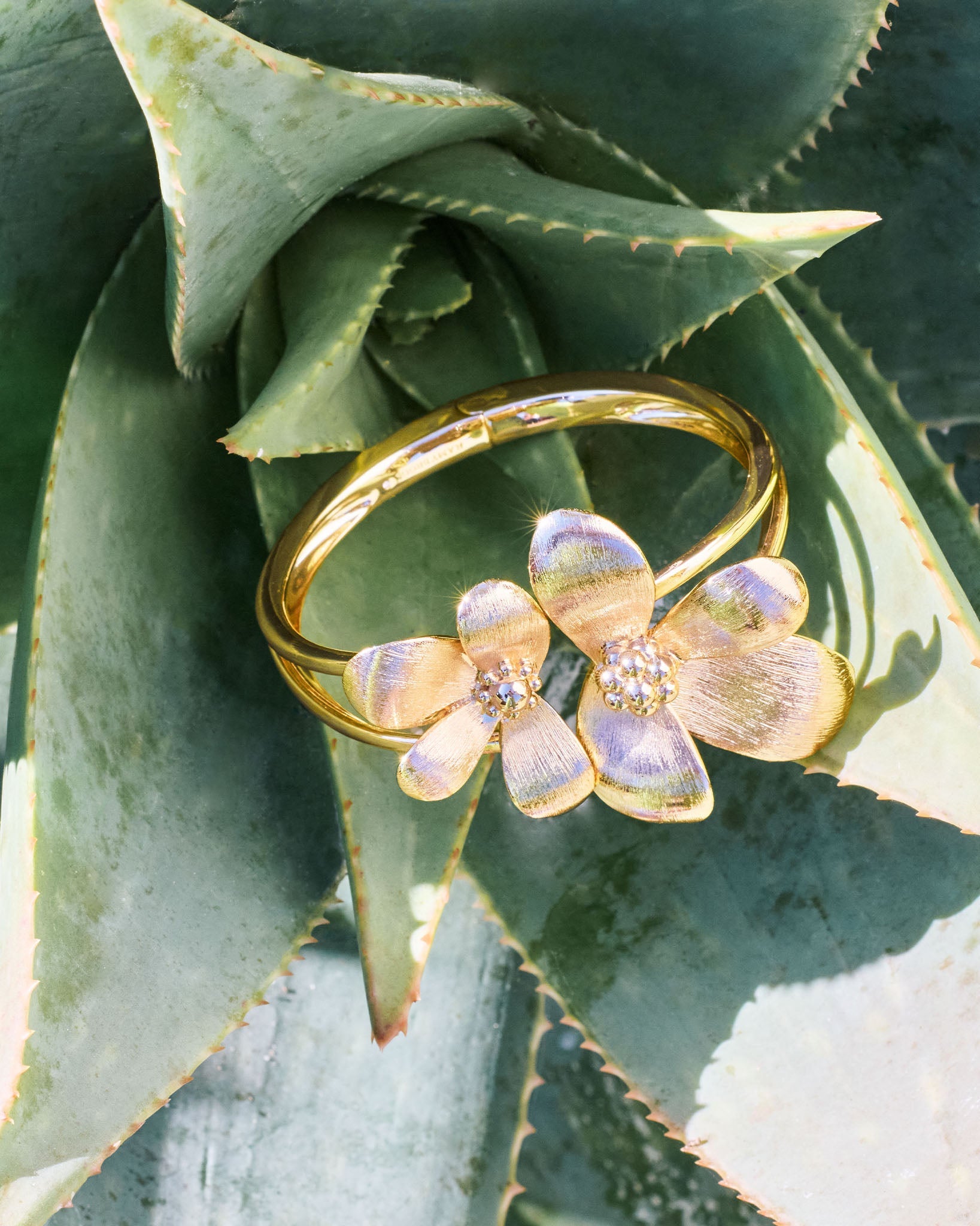 Anya Flower Bracelet in gold | Ramy Brook