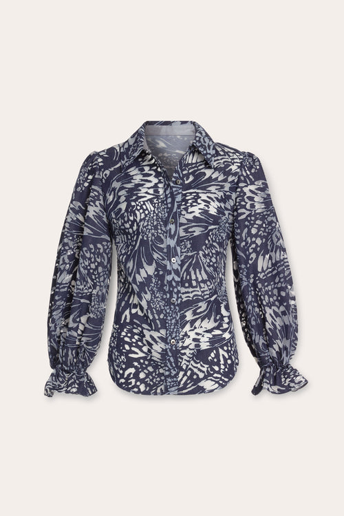 Joy Printed Long Sleeve Blouse view 5