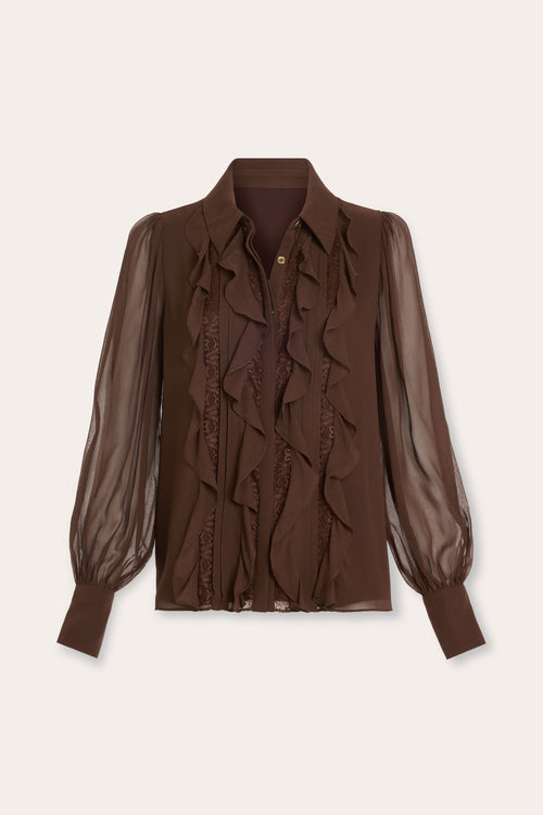 Claire Ruffled Long Sleeve Blouse view 6
