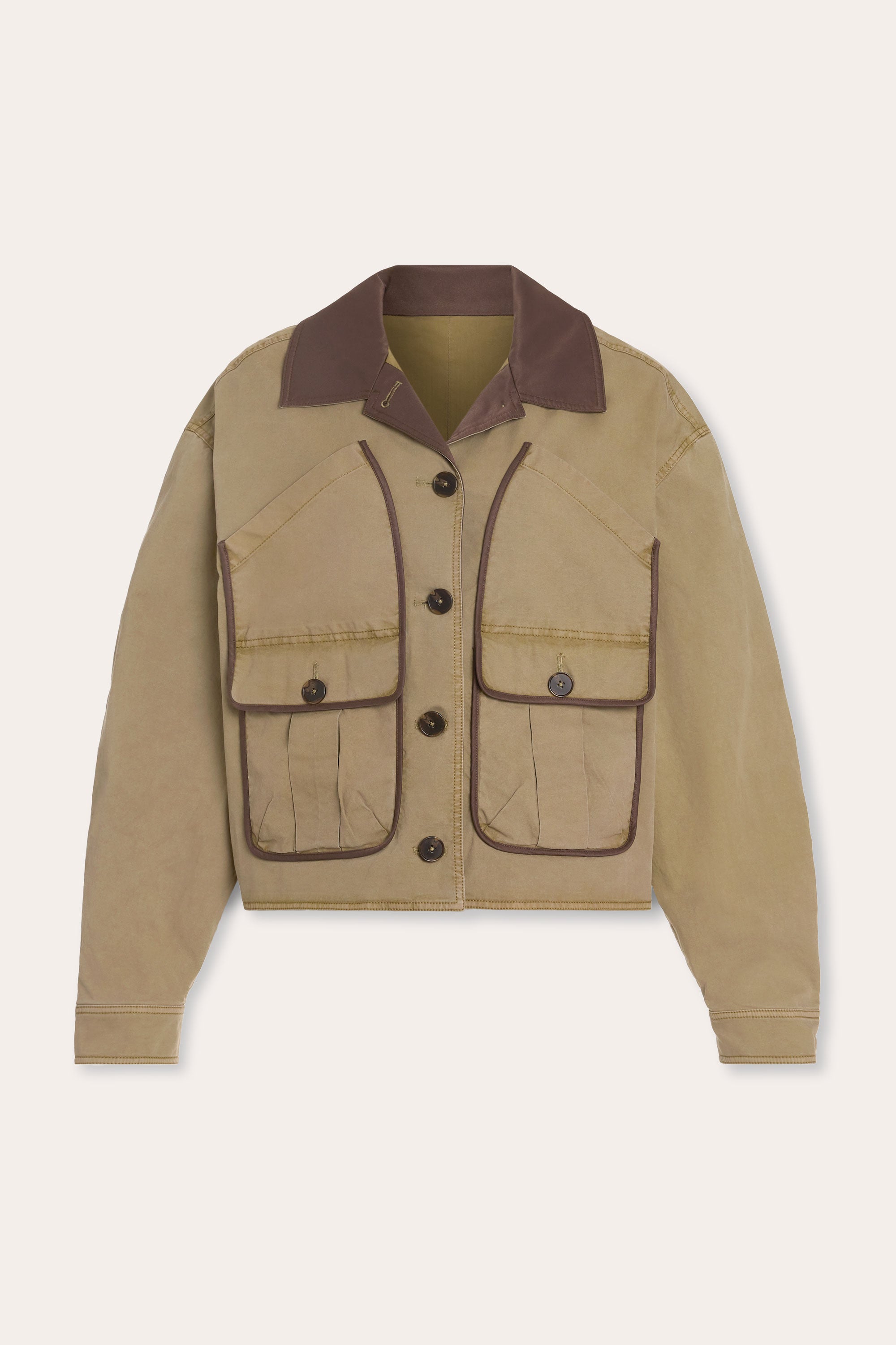 Izzy Canvas Jacket in safari | Ramy Brook