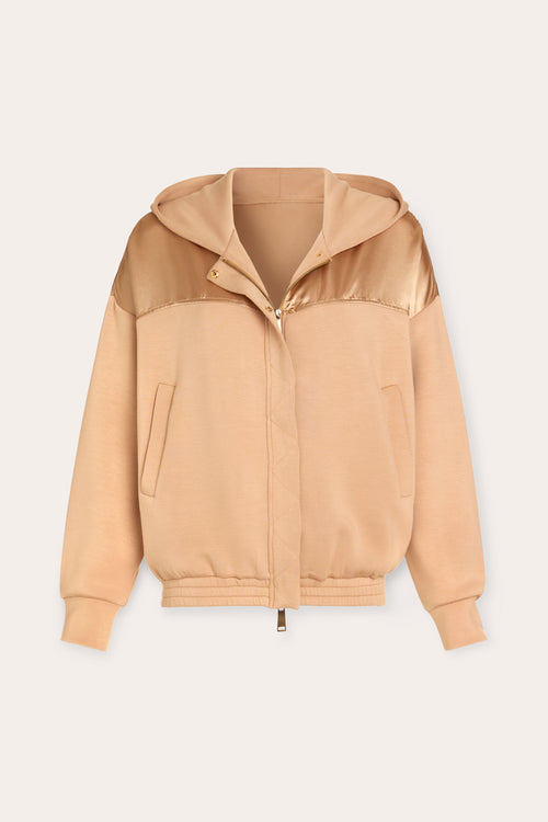 Fiona Satin Knit Hoodie Jacket view 6