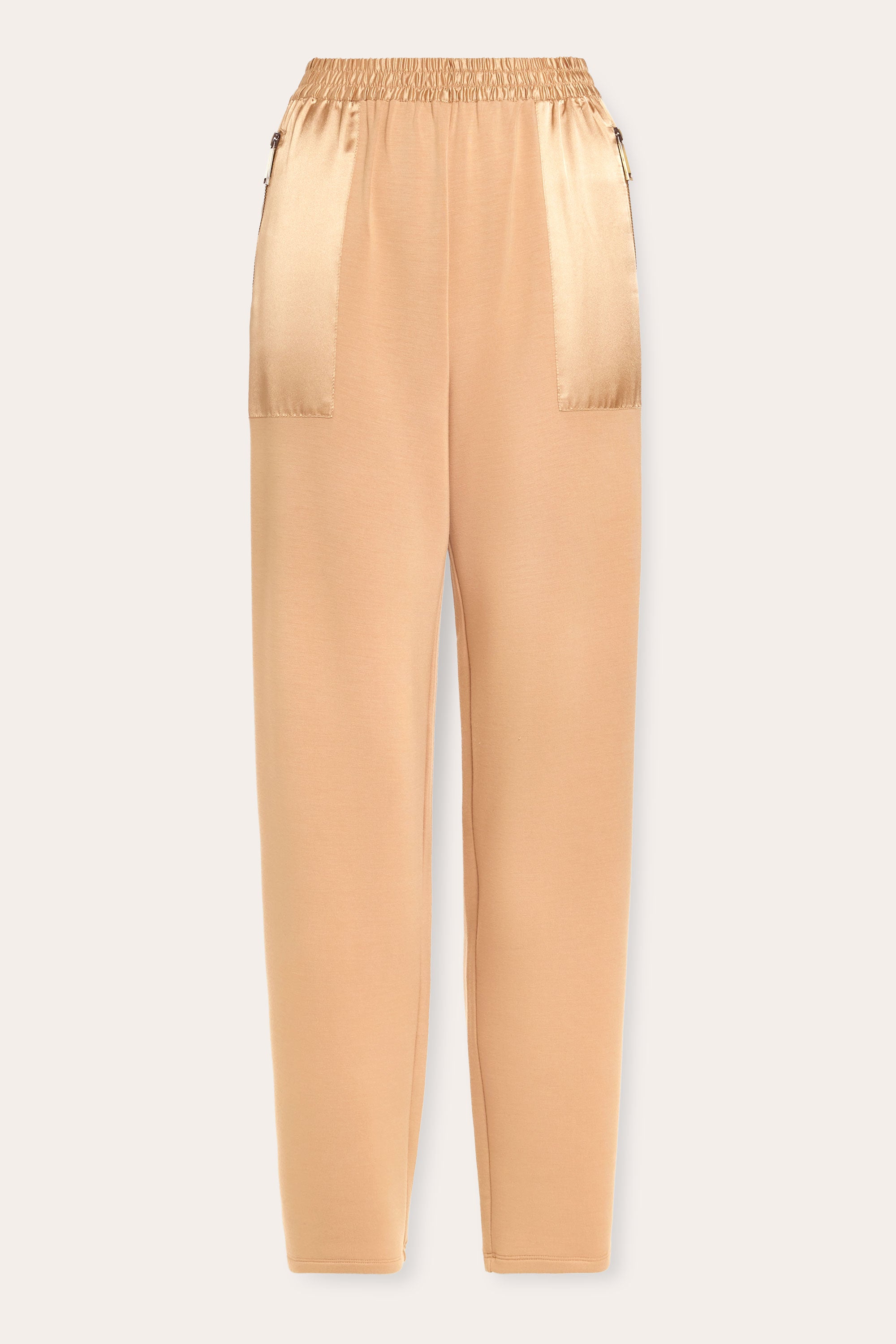 Frances Satin Knit Jogger in camel | Ramy Brook
