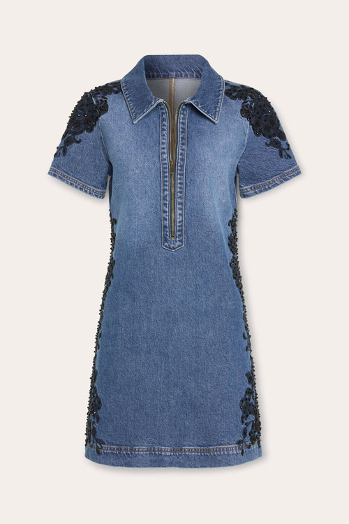 Parker Embellished Denim Mini Dress view 5