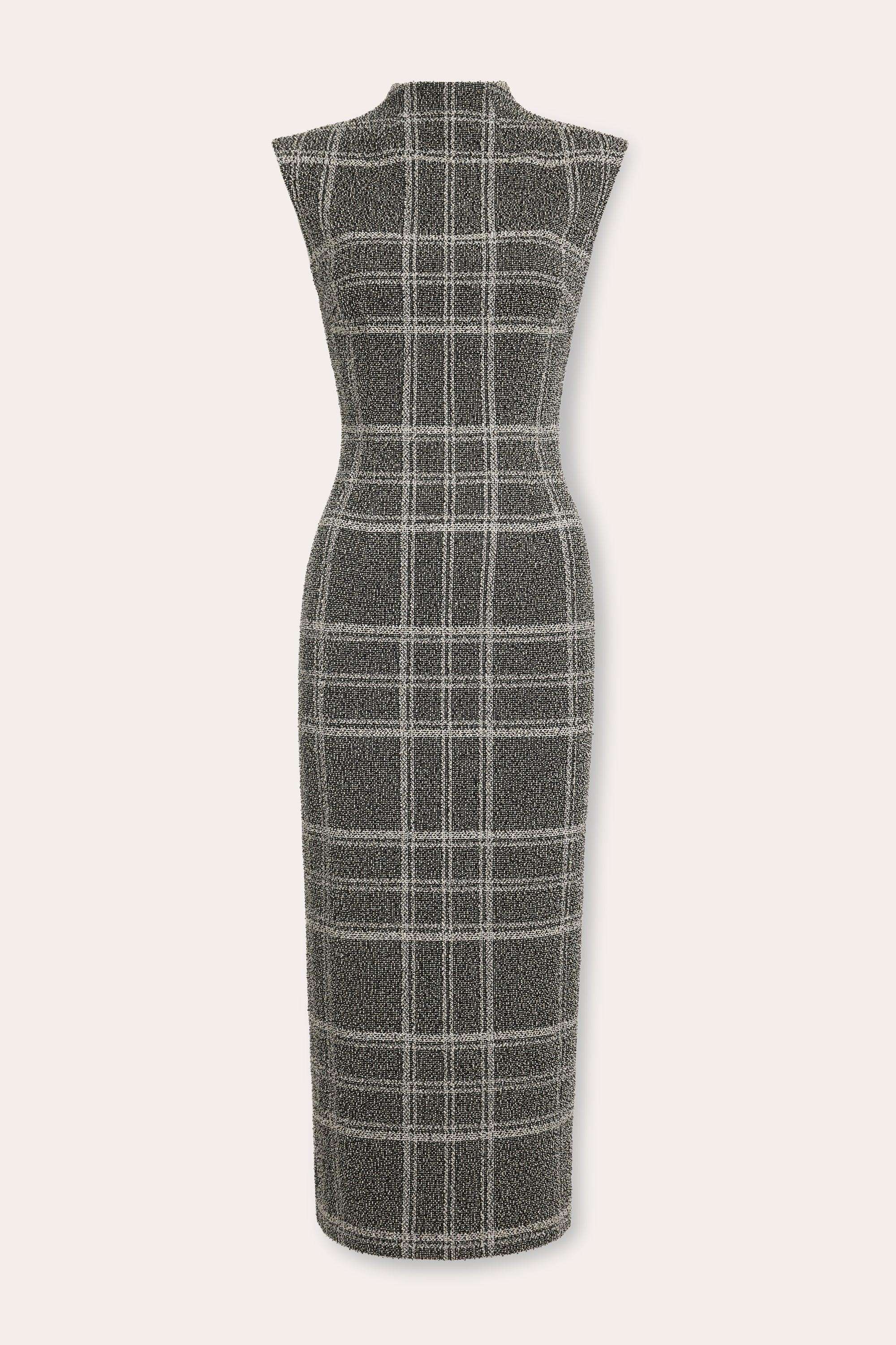 Georgia Lurex Tweed Midi Dress in metallic plaid | Ramy Brook