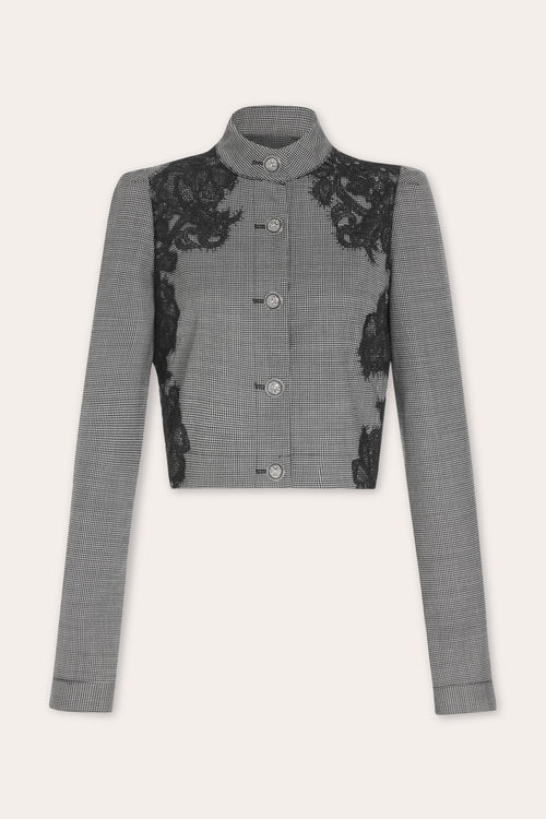 Elsa Houndstooth Embellished Jacket view 5