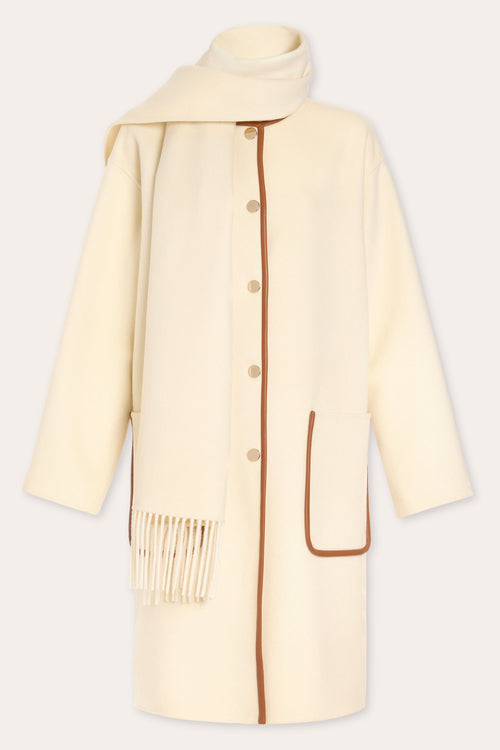 Olive Collarless Jacket view 6