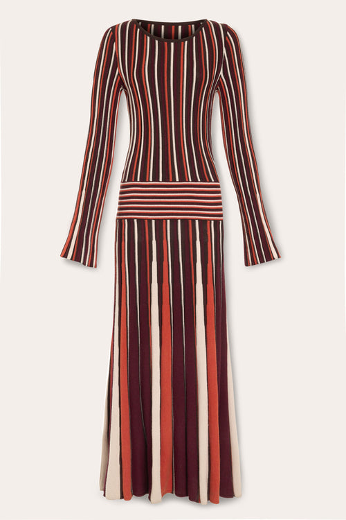 Hope Striped Knit Long Sleeve Maxi Dress view 5