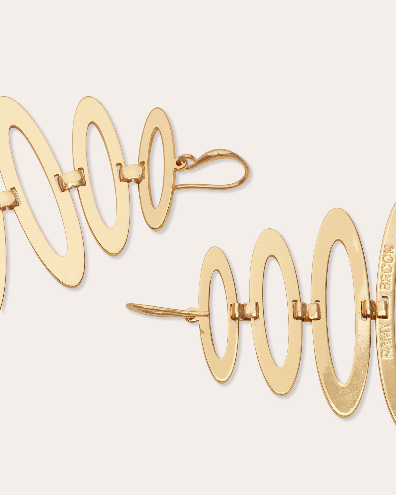 Jazmine Oval Earrings in gold | Ramy Brook
