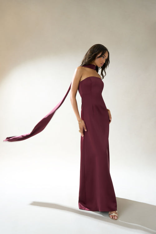 Karma Scarf Strapless Gown view 5