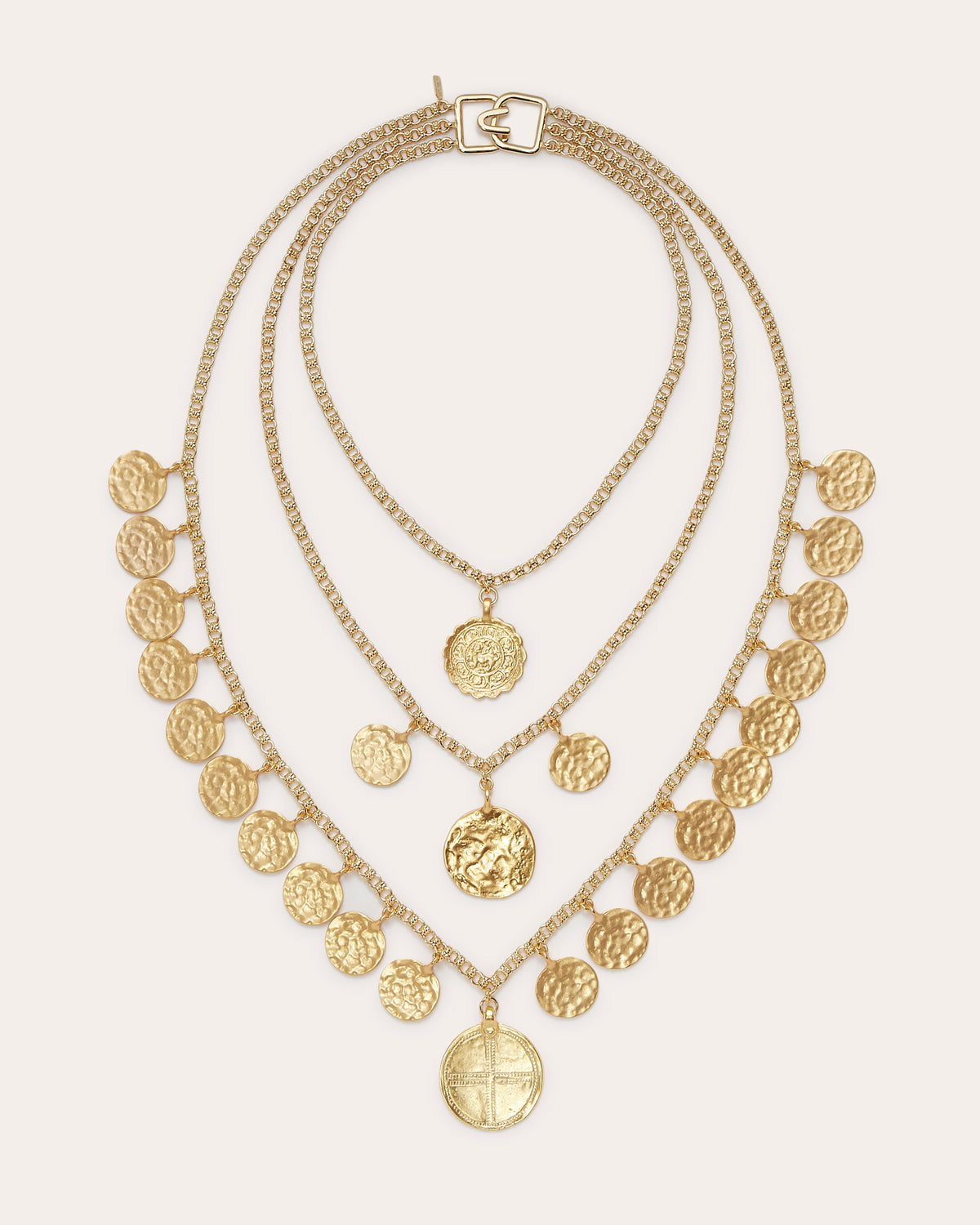 Soierie aging coin necklace 3p setReese Layered Coin Necklace in 