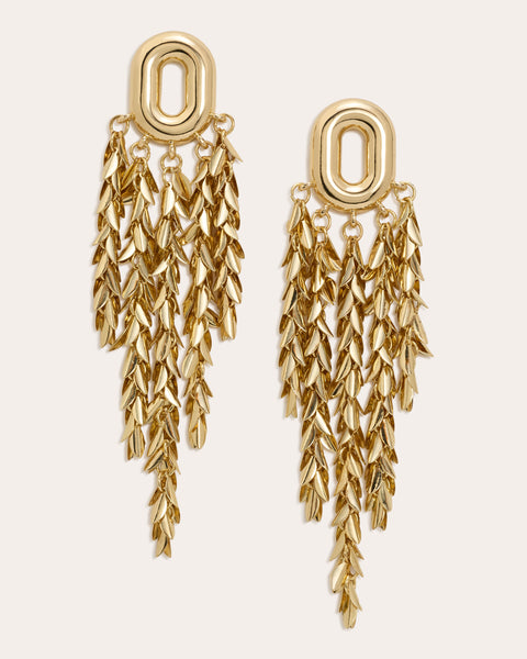 Lysianne Statement Earrings in gold | Ramy Brook
