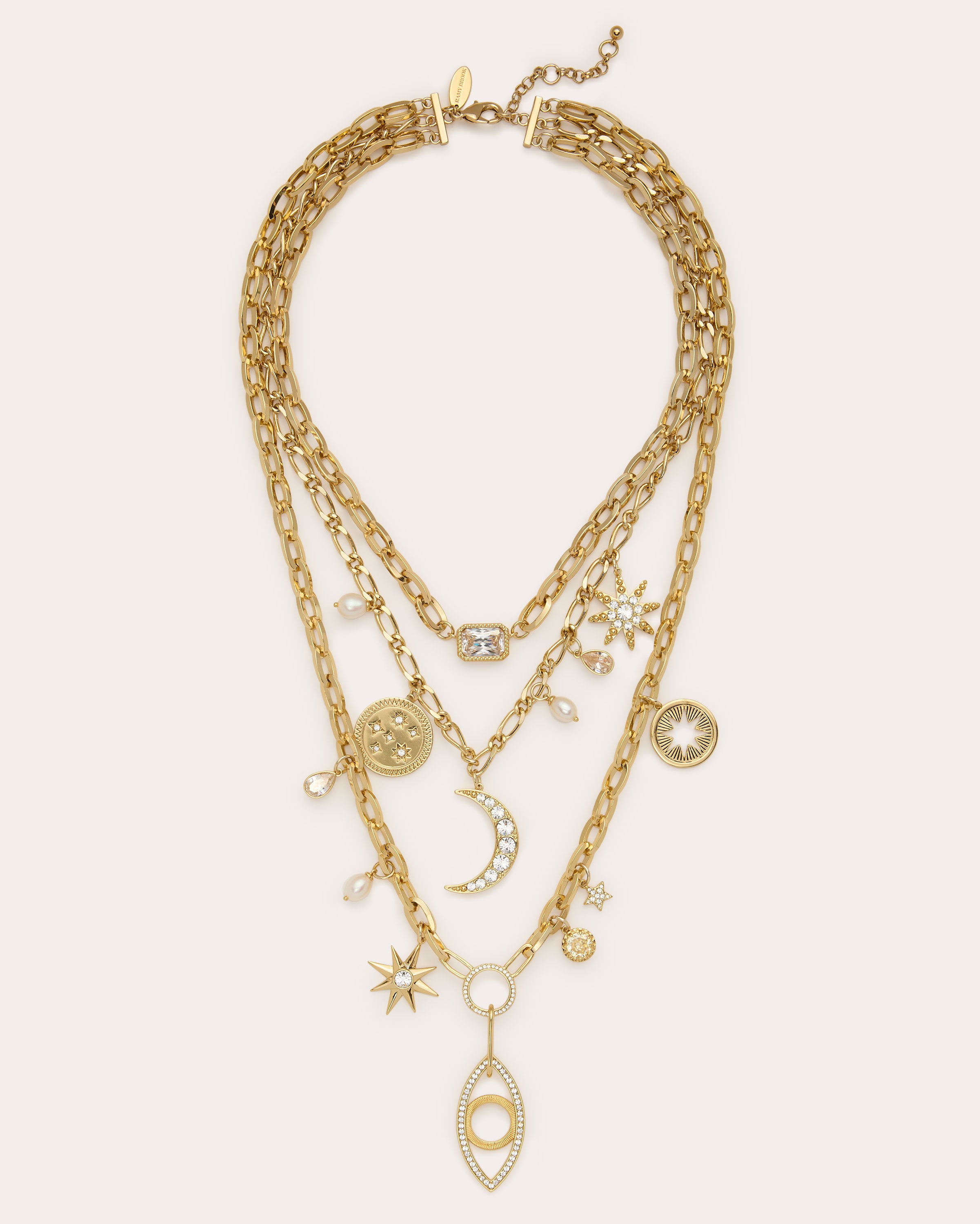 Kahleah Layered Charm Necklace in gold | Ramy Brook Kahleah Layered Charm Necklace in gold | Ramy Brook