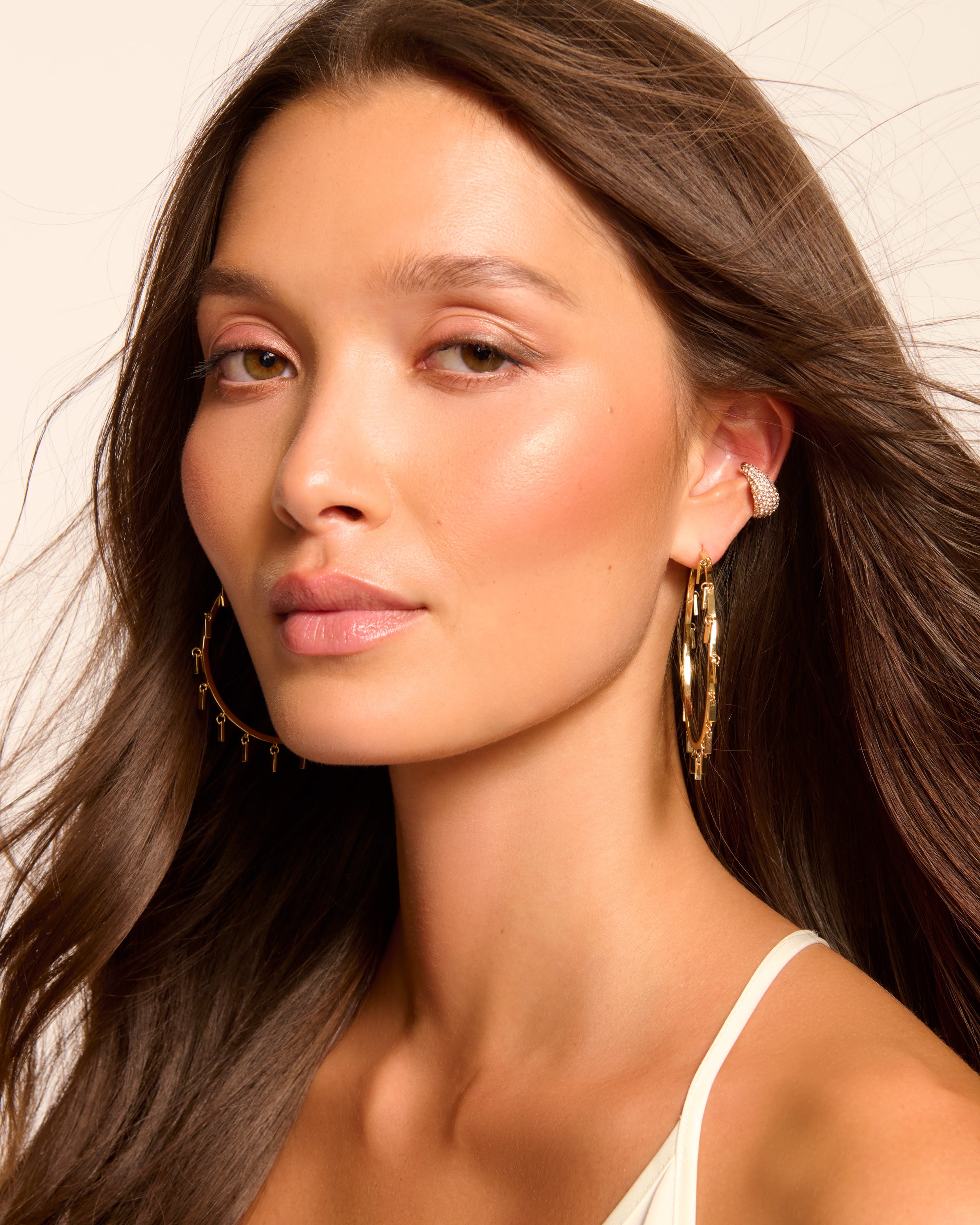 Khatia Gemstone Ear Cuff in gold | Ramy Brook