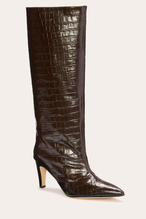 Sofia Heeled Croc Boot view 1