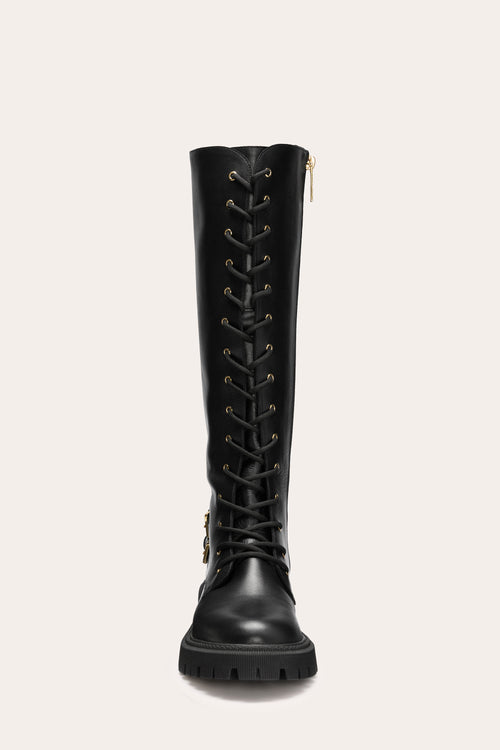 Valentina Buckled Tall Combat Boot view 3