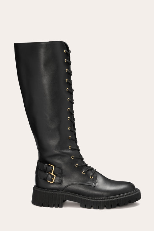 Valentina Buckled Tall Combat Boot view 2