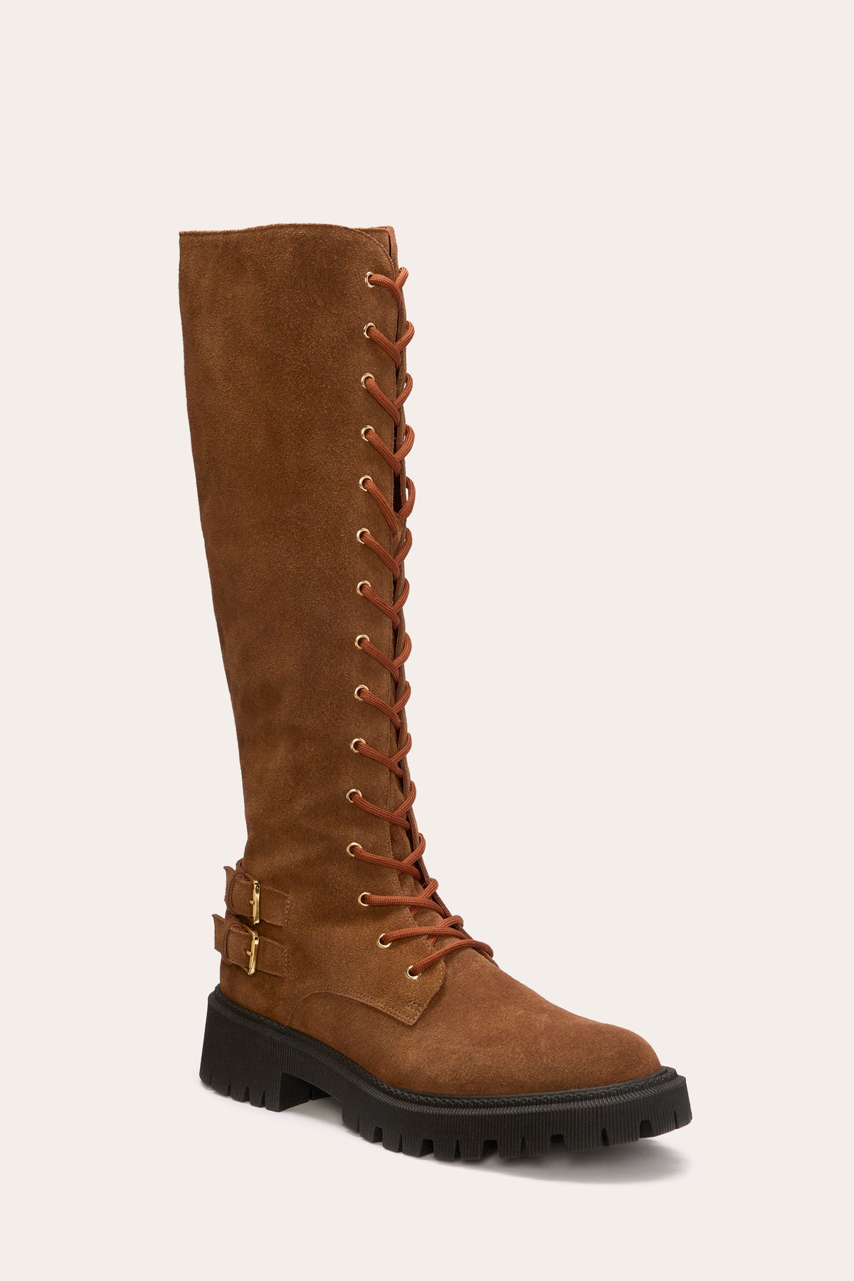 Valentina Buckled Tall Combat Boot view 1